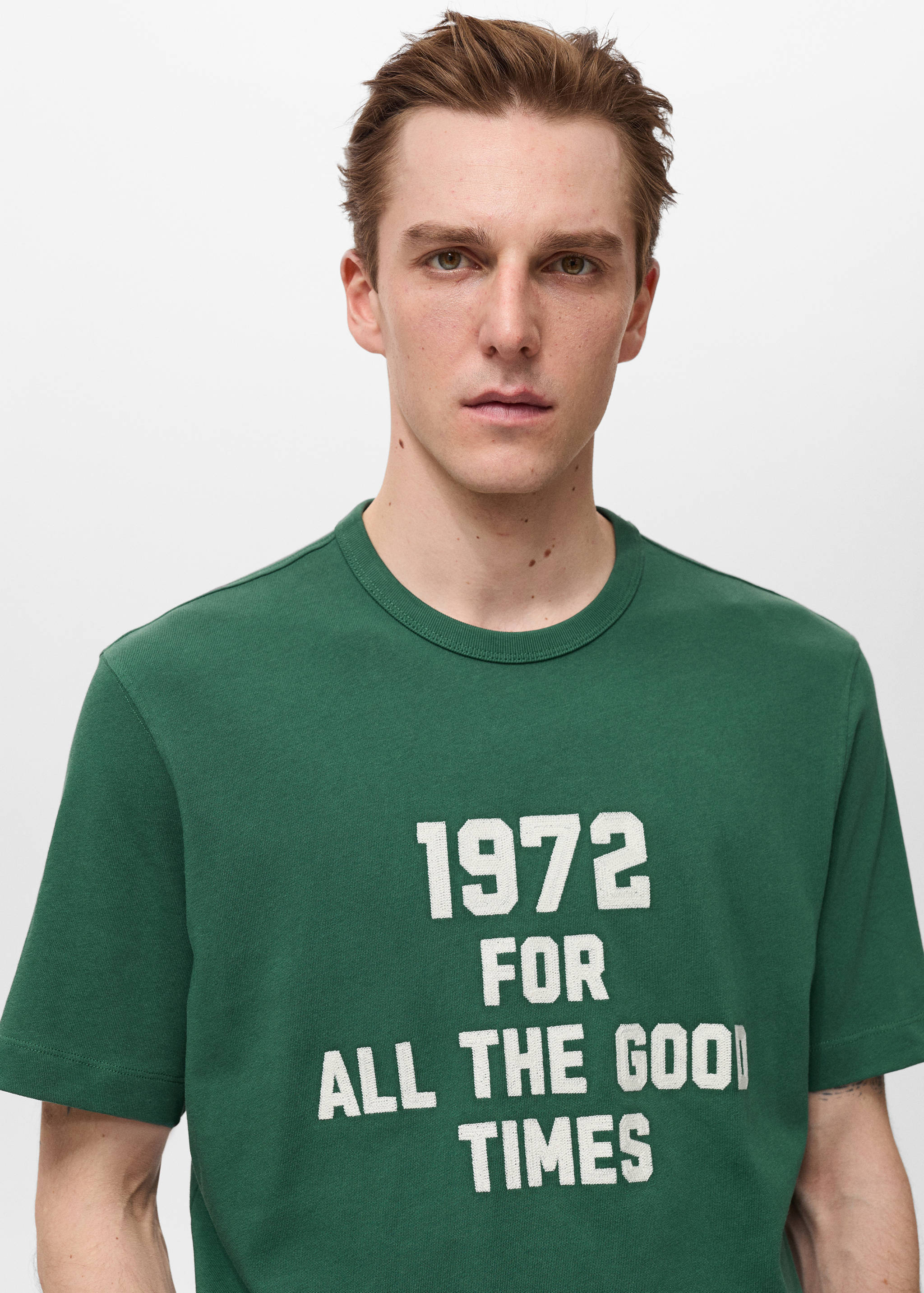 100% cotton embroidered t-shirt - Details of the article 1