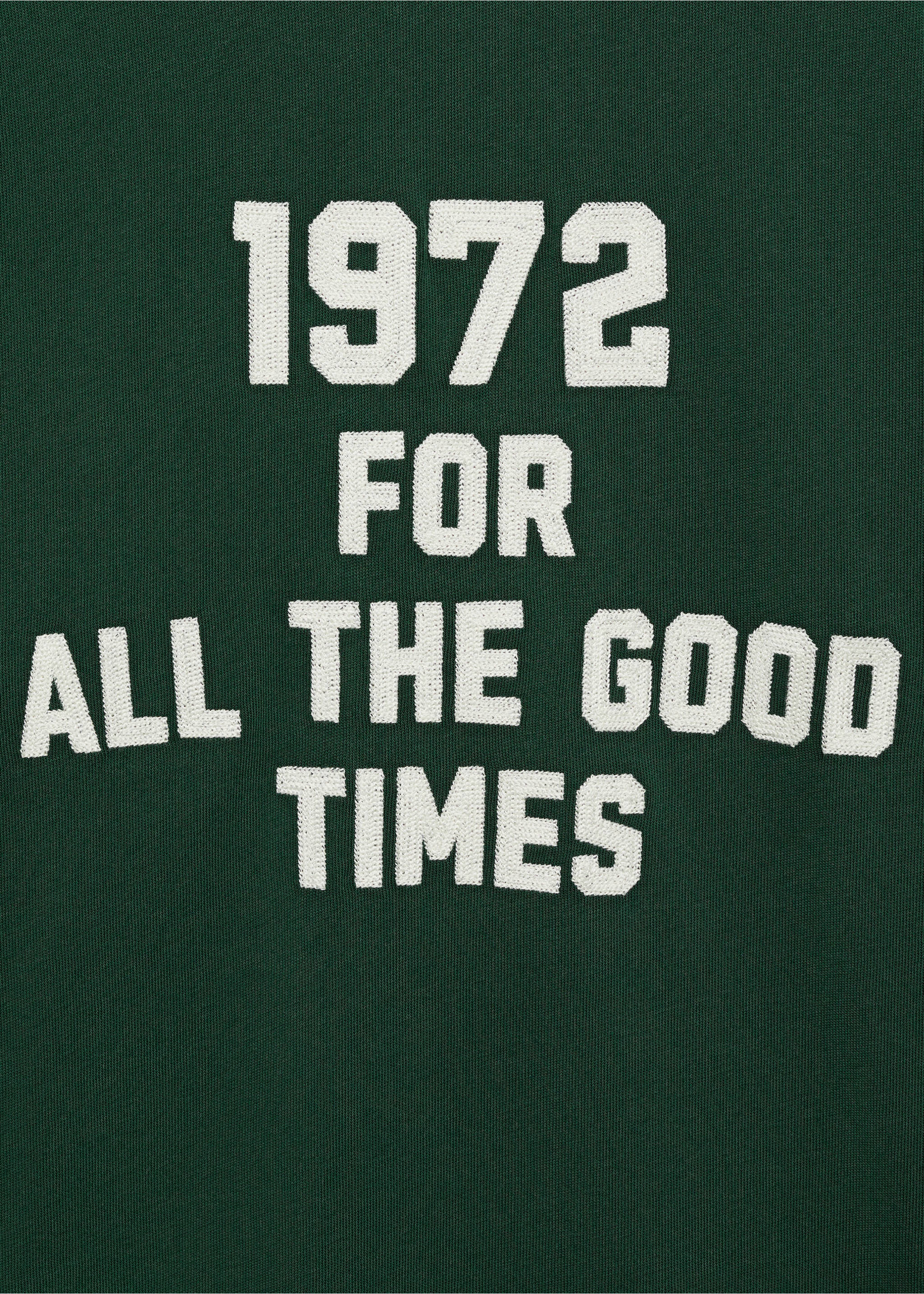 100% cotton embroidered t-shirt - Details of the article 8, Dark Green. Ref: 87005944-00.