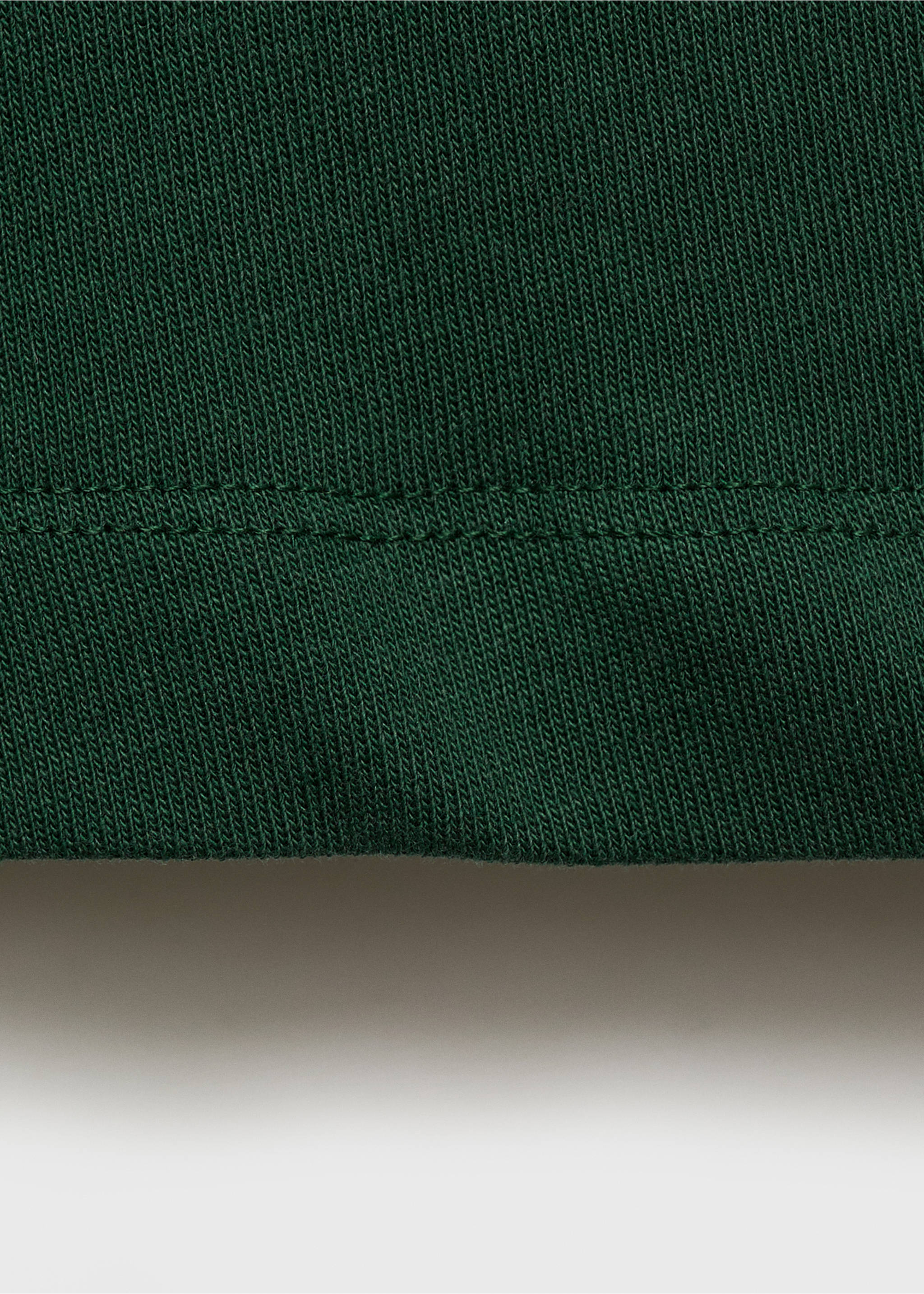 100% cotton embroidered t-shirt - Details of the article 0, Dark Green. Ref: 87005944-00.