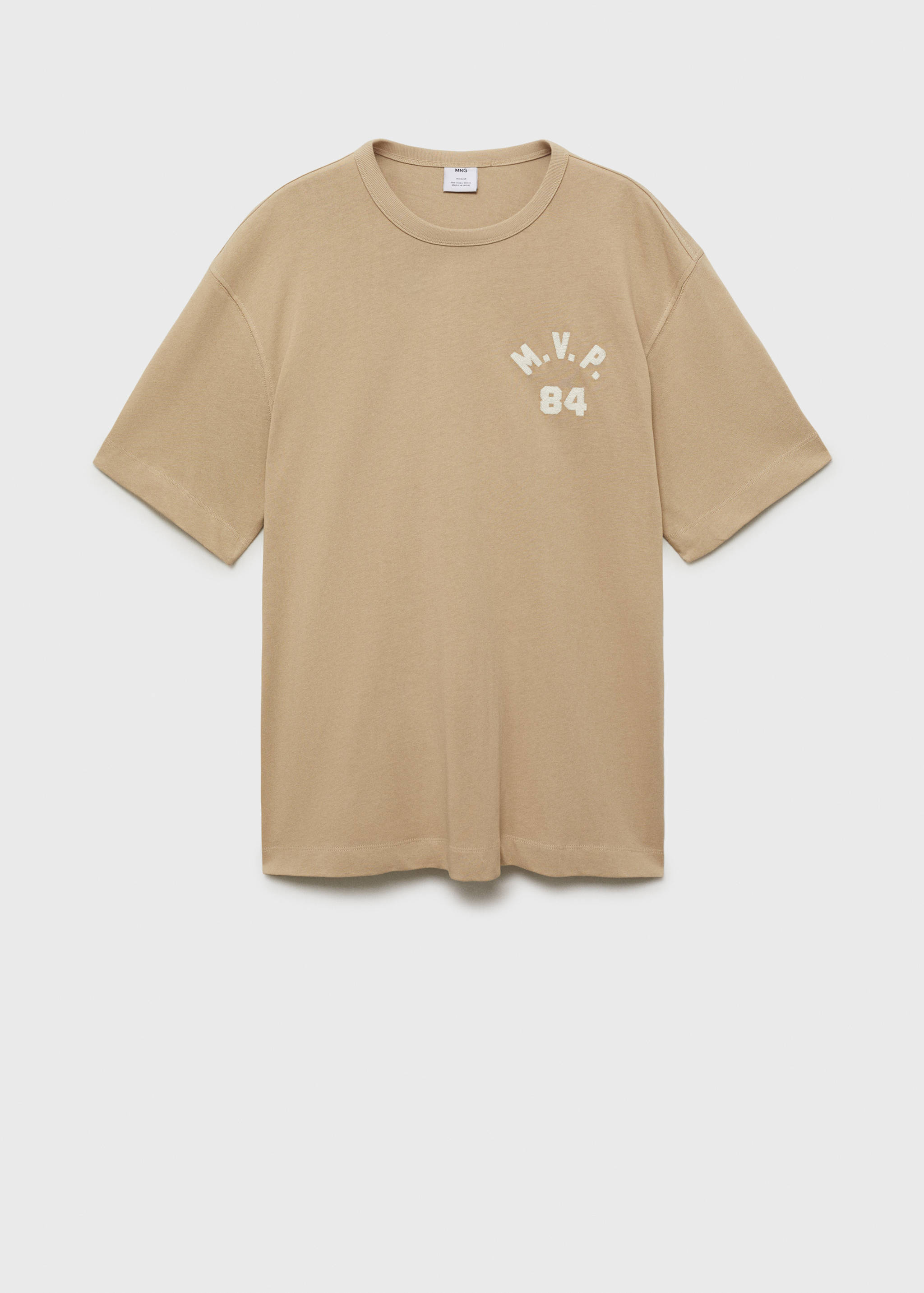 Embroidered detail cotton T-shirt - Article without model