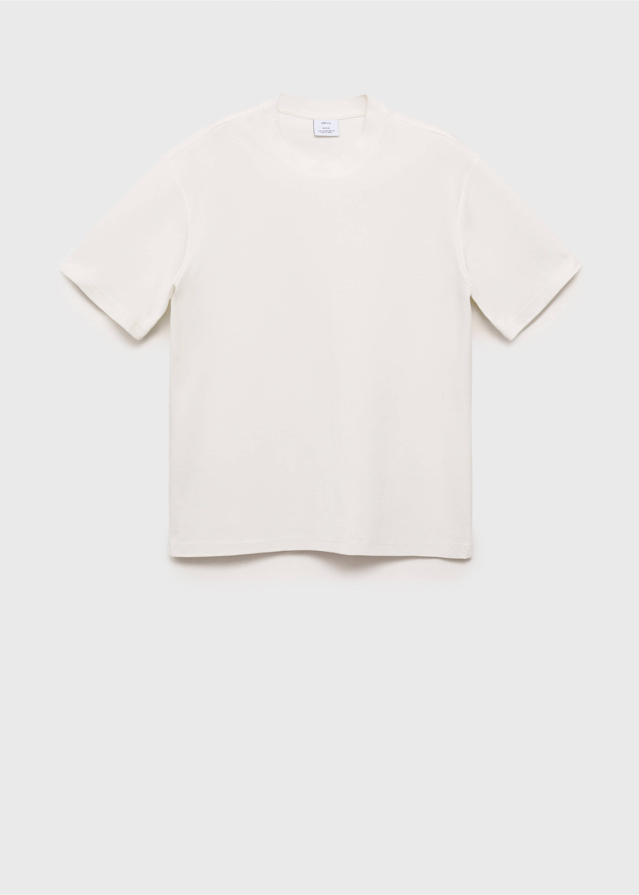 Getextureerd regular-fit T-shirt - Artikel zonder model, Wit. Ref: 87005949-00.
