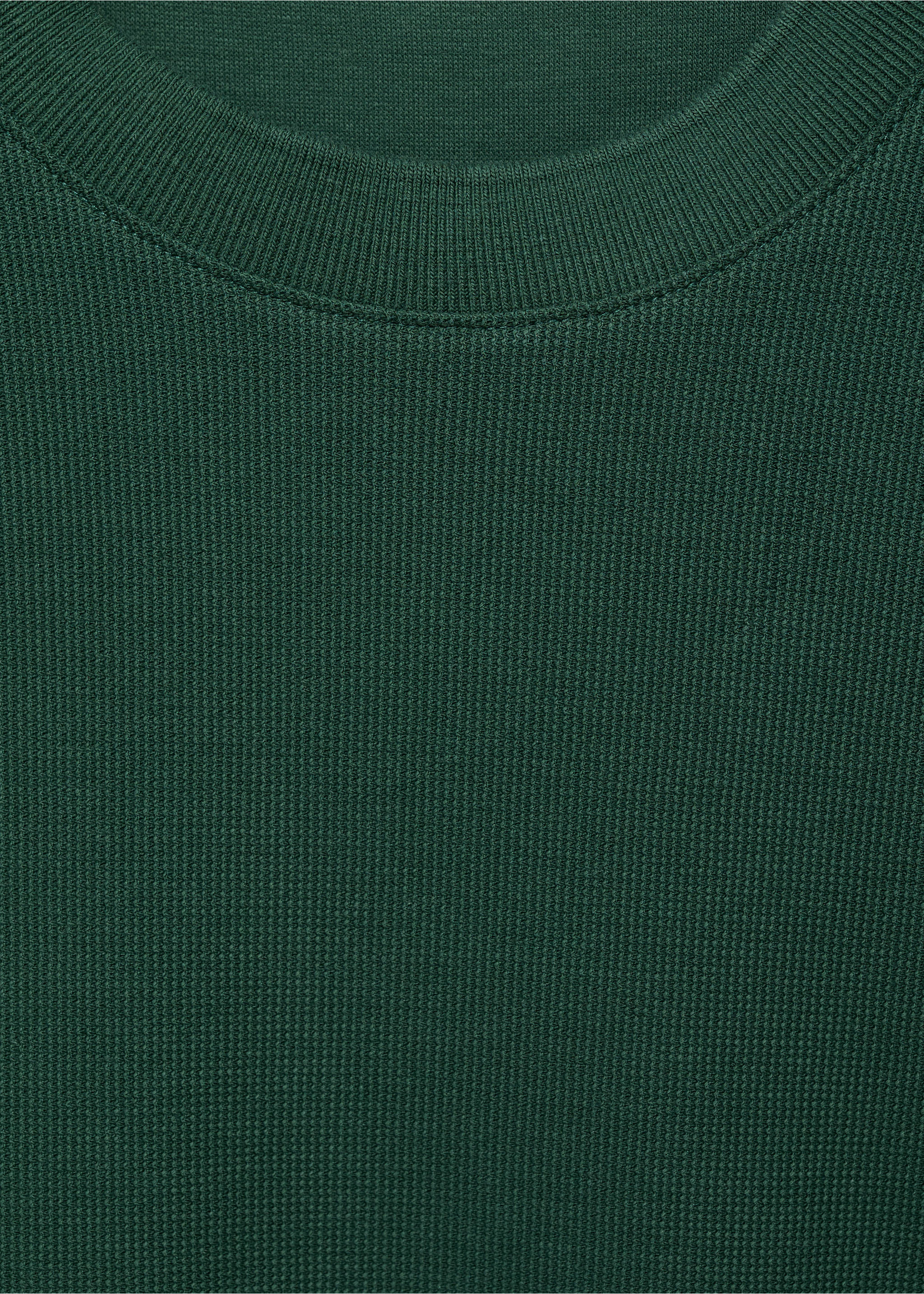 Regular-fit textured t-shirt - Details of the article 8, Dark Green. Ref: 87005949-00.