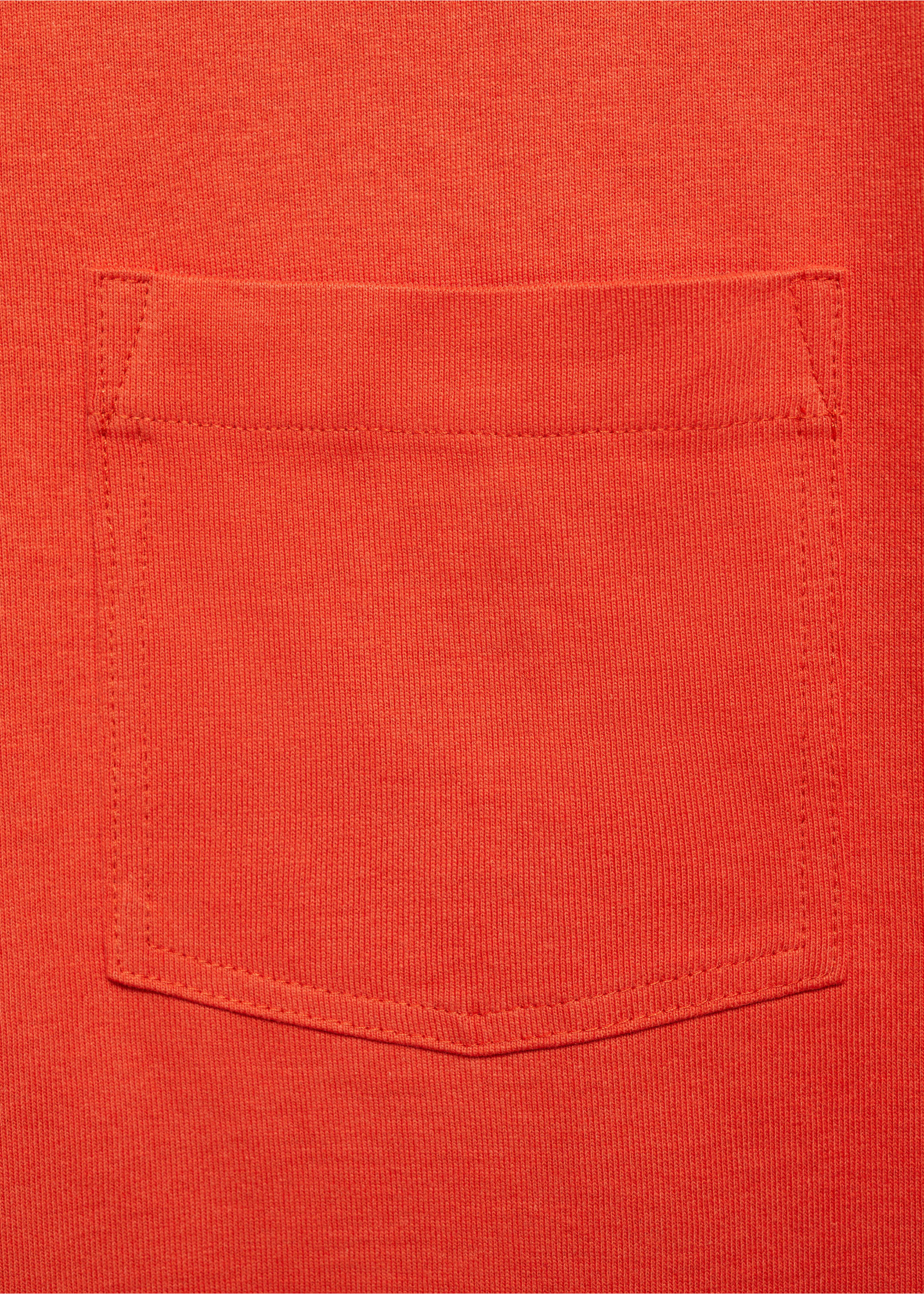 Boxy-Fit-T-Shirt aus 100 % Baumwolle mit Tasche - Detail des Artikels 0, Orange. Ref: 87005950-00.