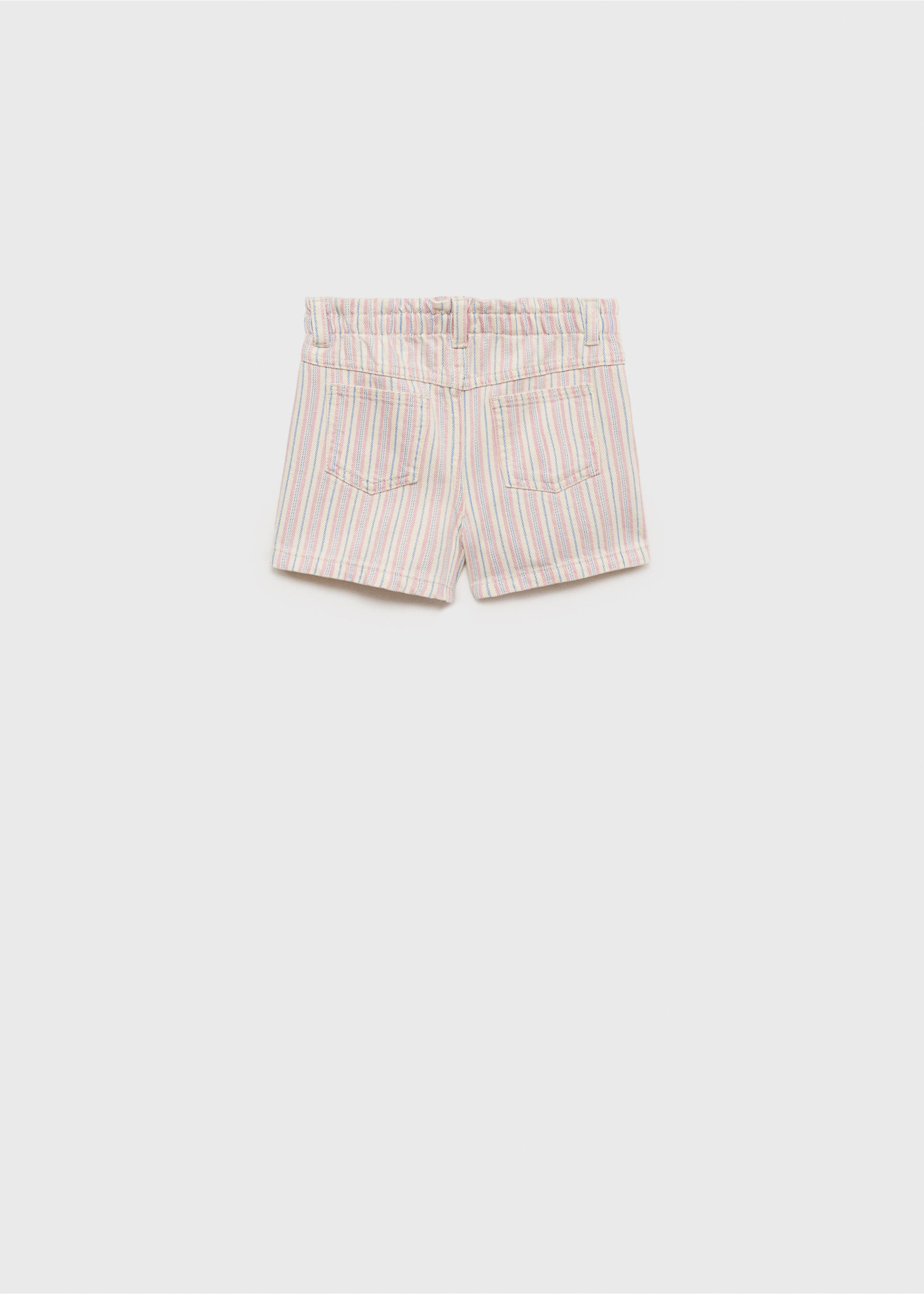 Striped denim shorts - Reverse of the article, Ecru. Ref: 87005953-00.