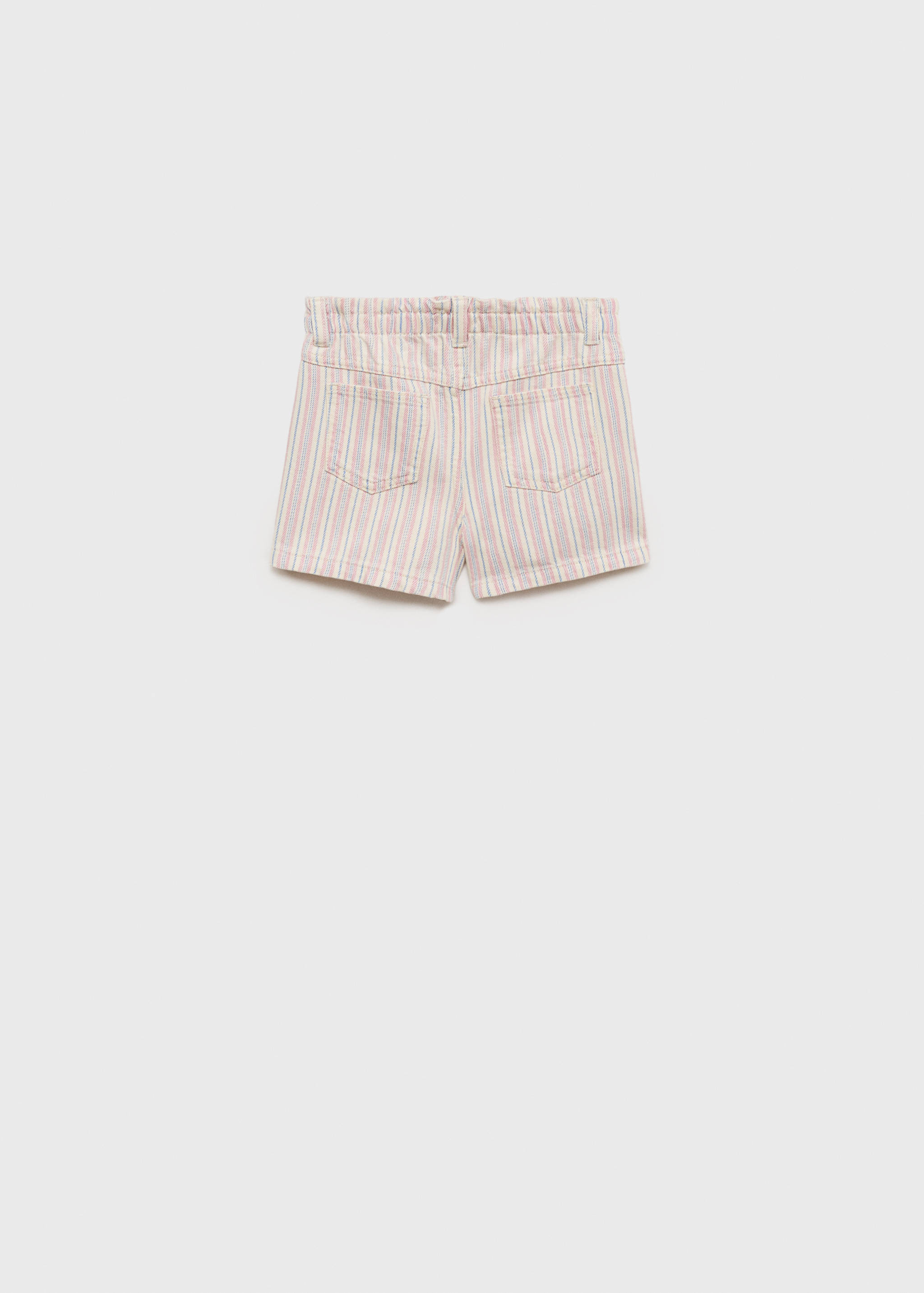Striped denim shorts - Reverse of the article