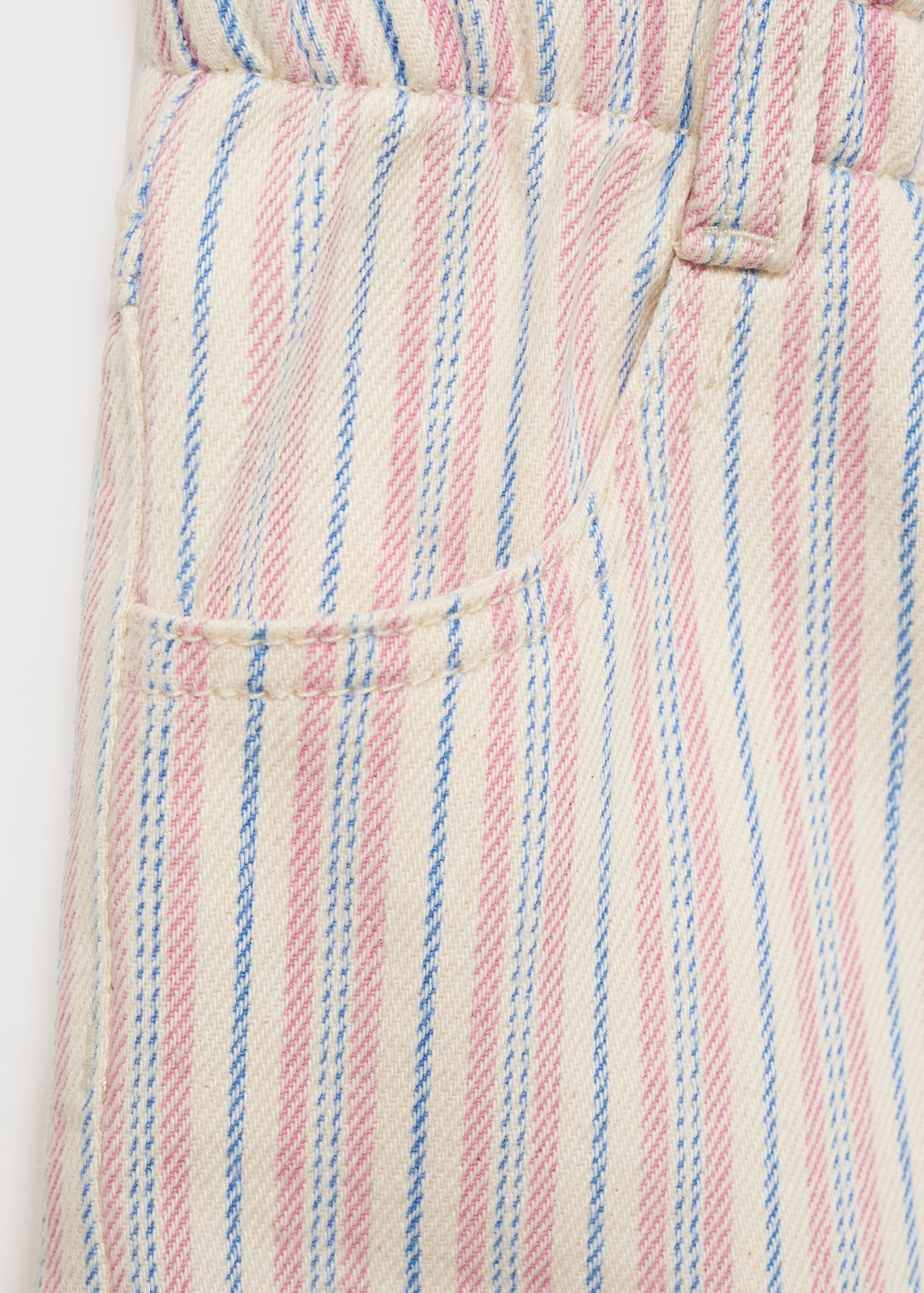 Striped denim shorts - Details of the article 0