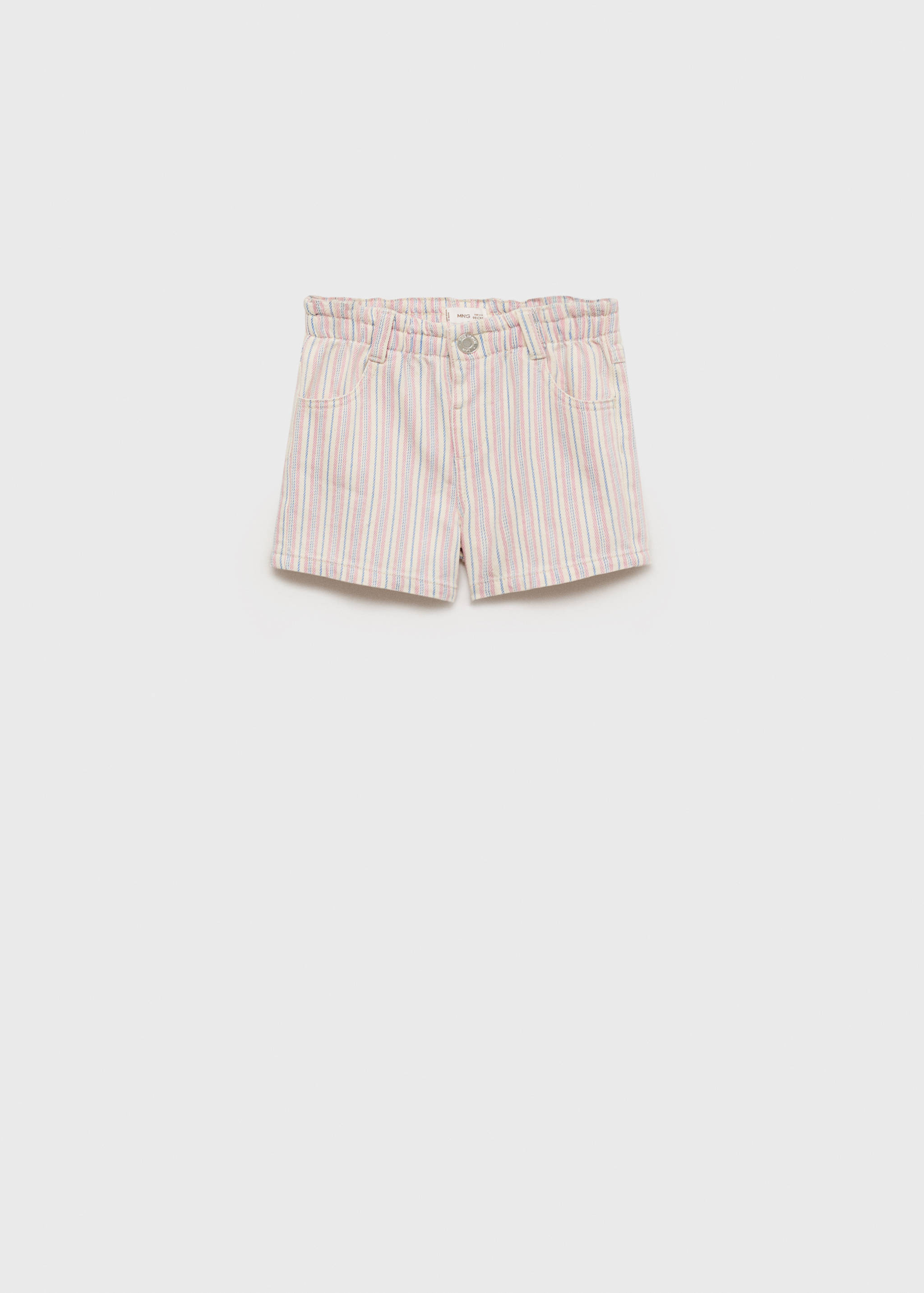 Randiga denimshorts - Artikel utan modell
