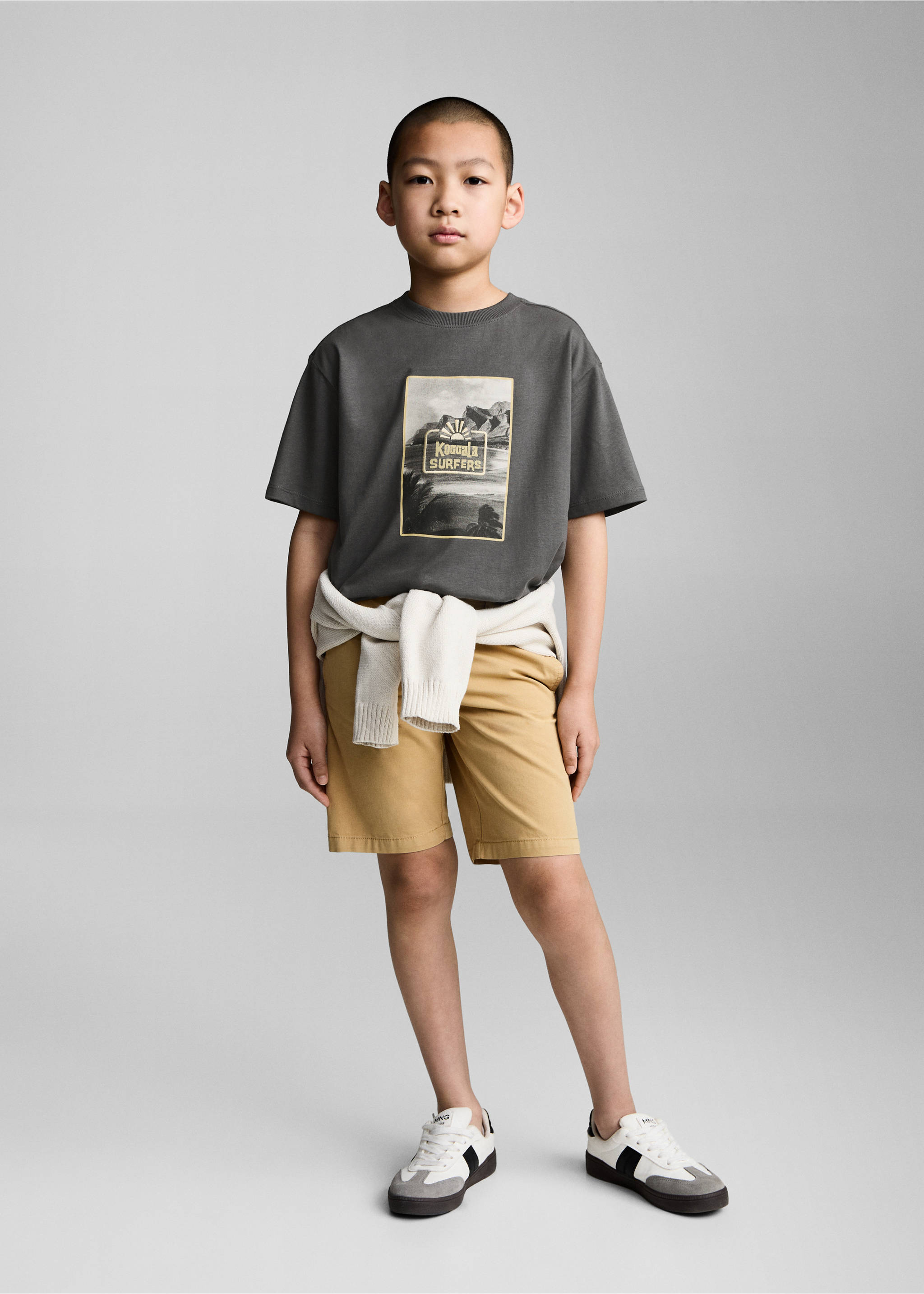 Bedrucktes Baumwoll-T-Shirt - Allgemeine Ansicht, Anthrazit. Ref: 87005954-00.