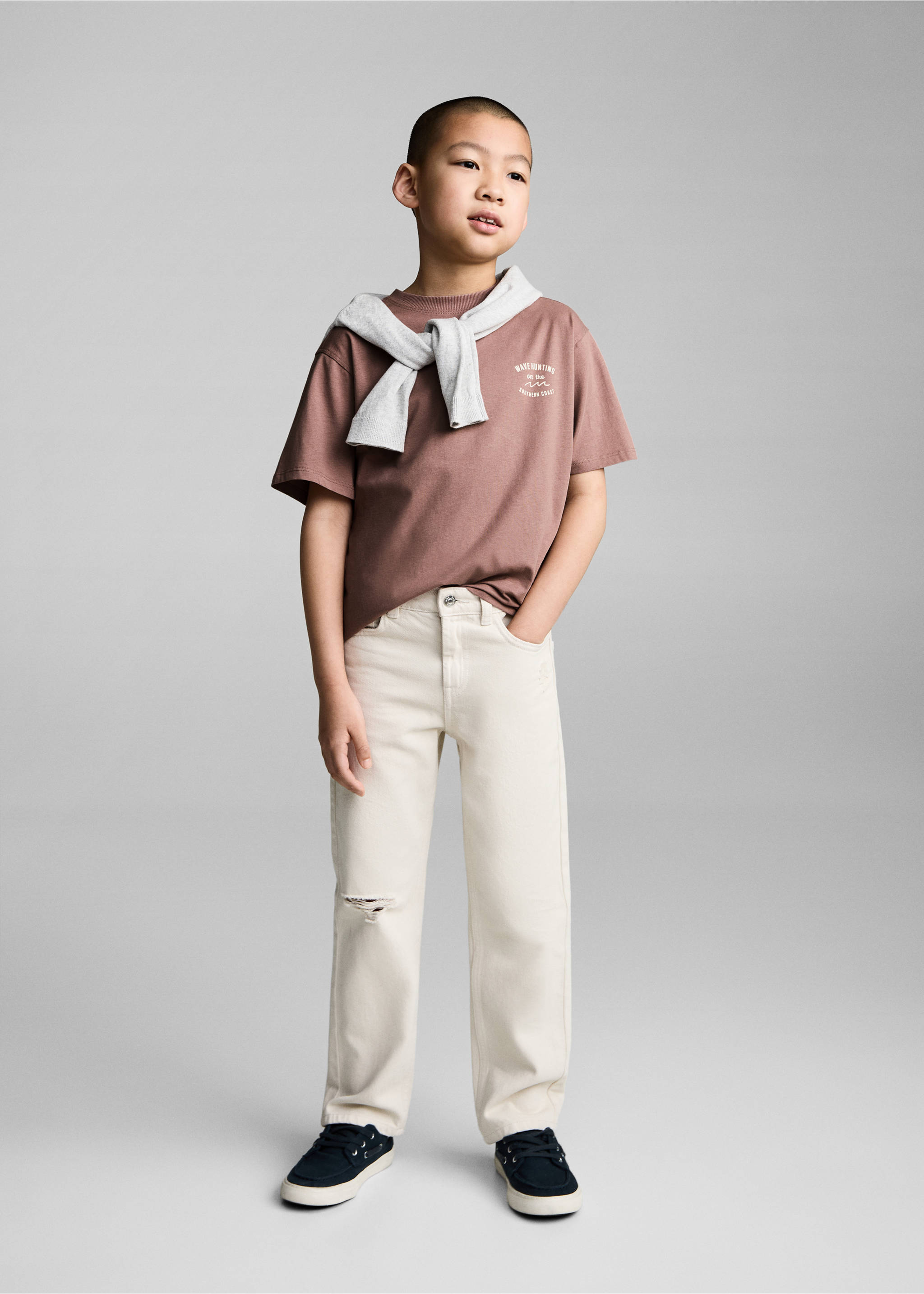 Printed cotton-blend t-shirt - General plane, Pale Pink. Ref: 87005955-00.