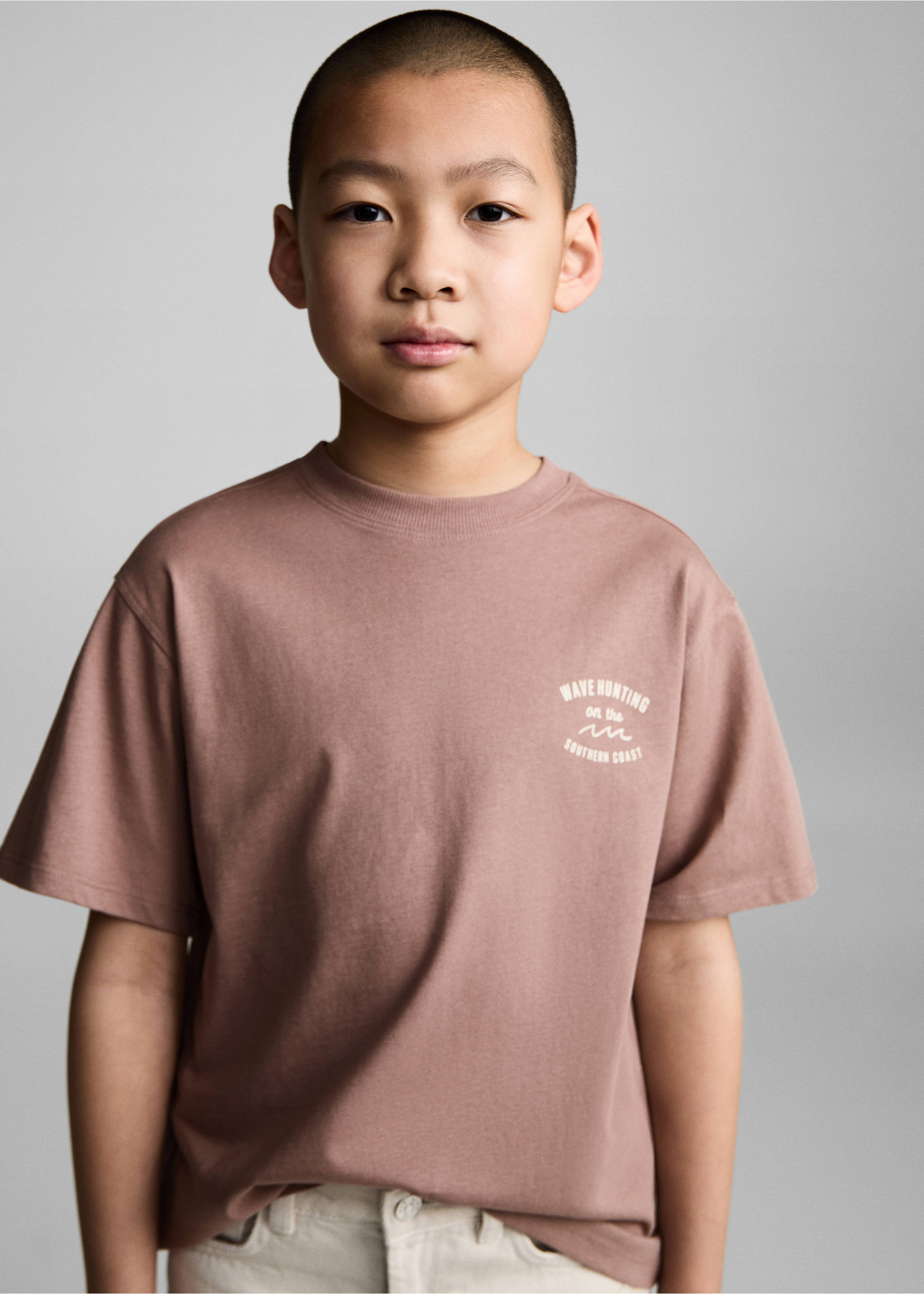 Printed cotton-blend t-shirt - Medium plane, Pale Pink. Ref: 87005955-00.
