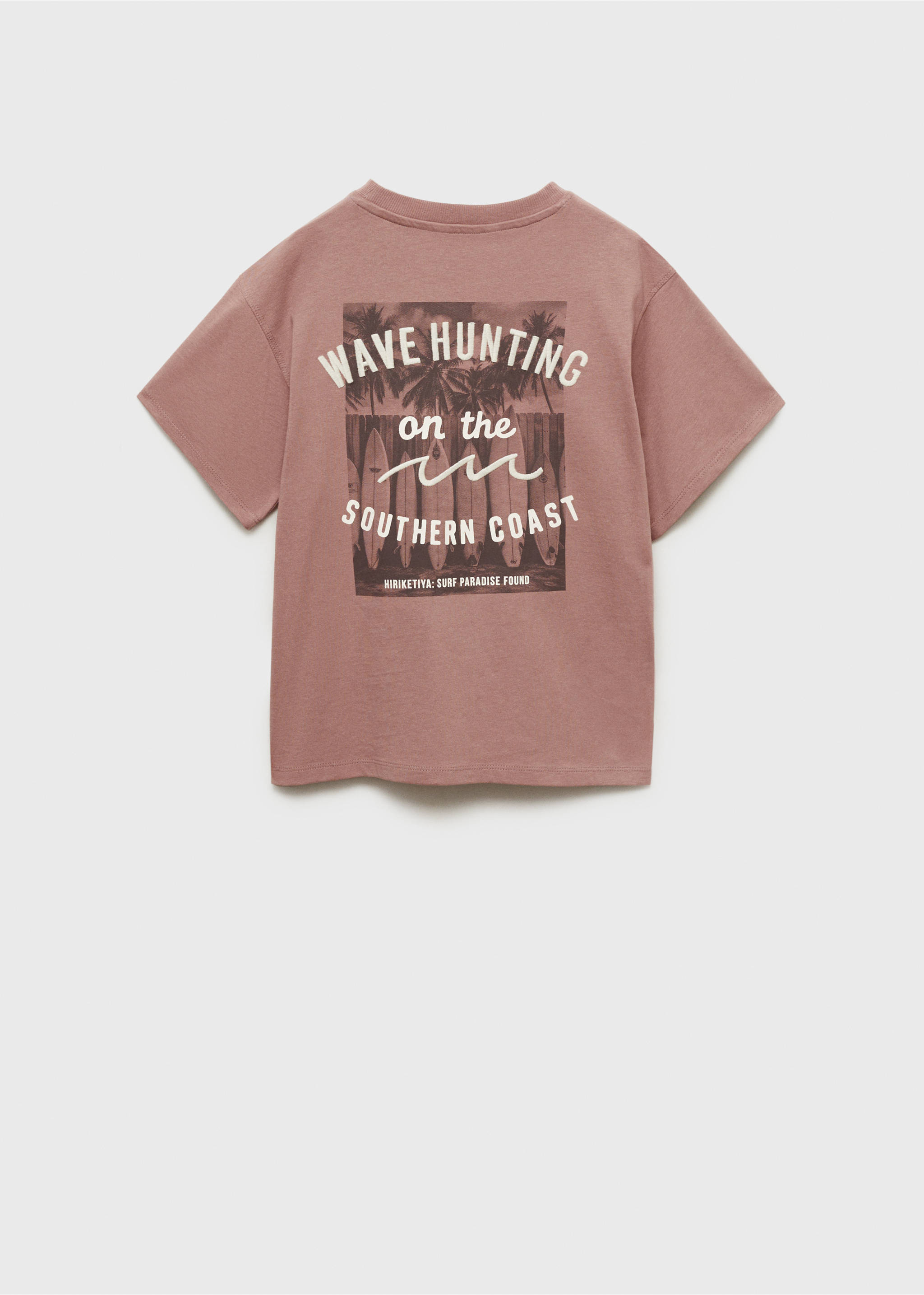 Printed cotton-blend t-shirt - Reverse of the article, Pale Pink. Ref: 87005955-00.