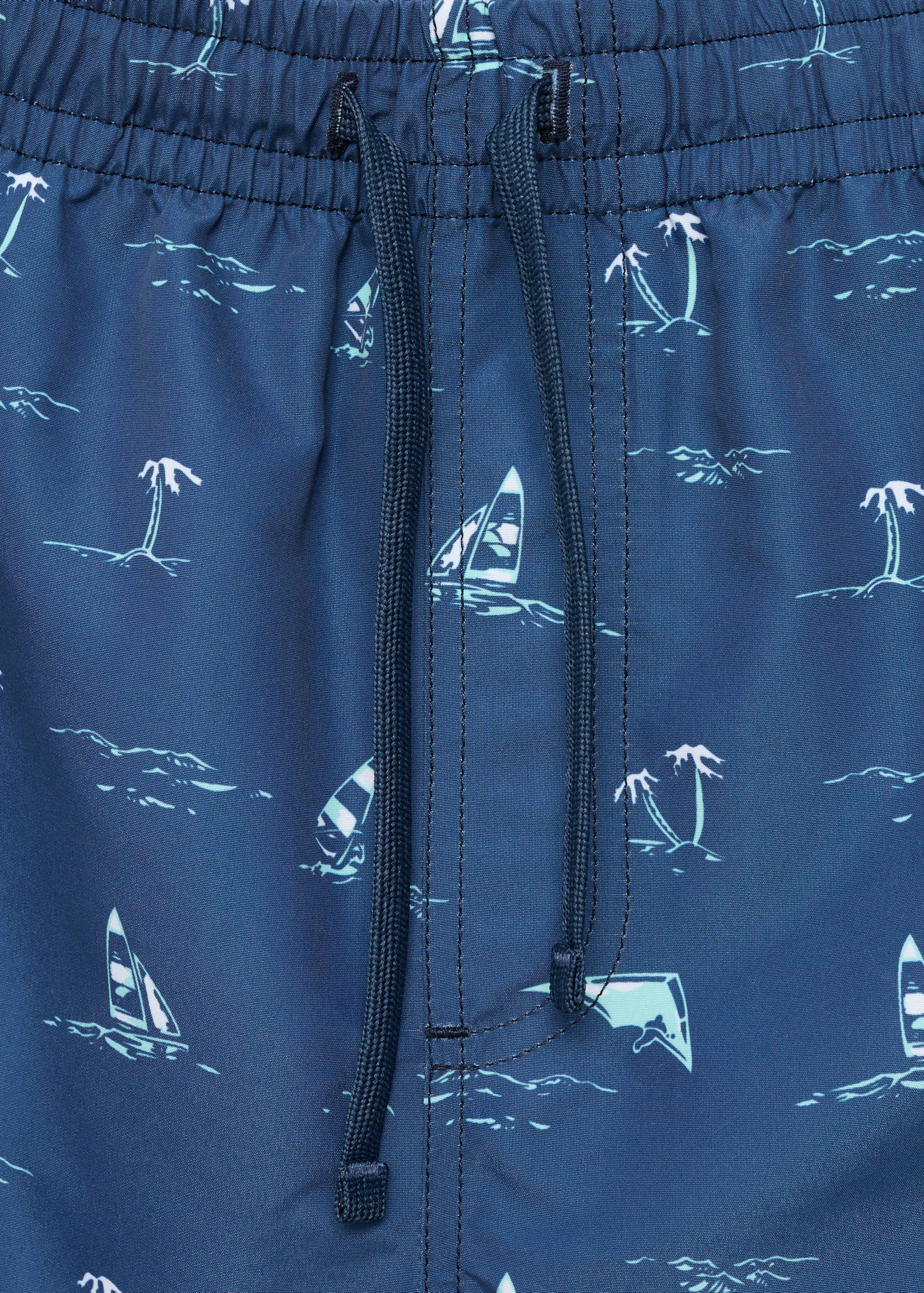 Palm trees print swimsuit trunks - Details of the article 0