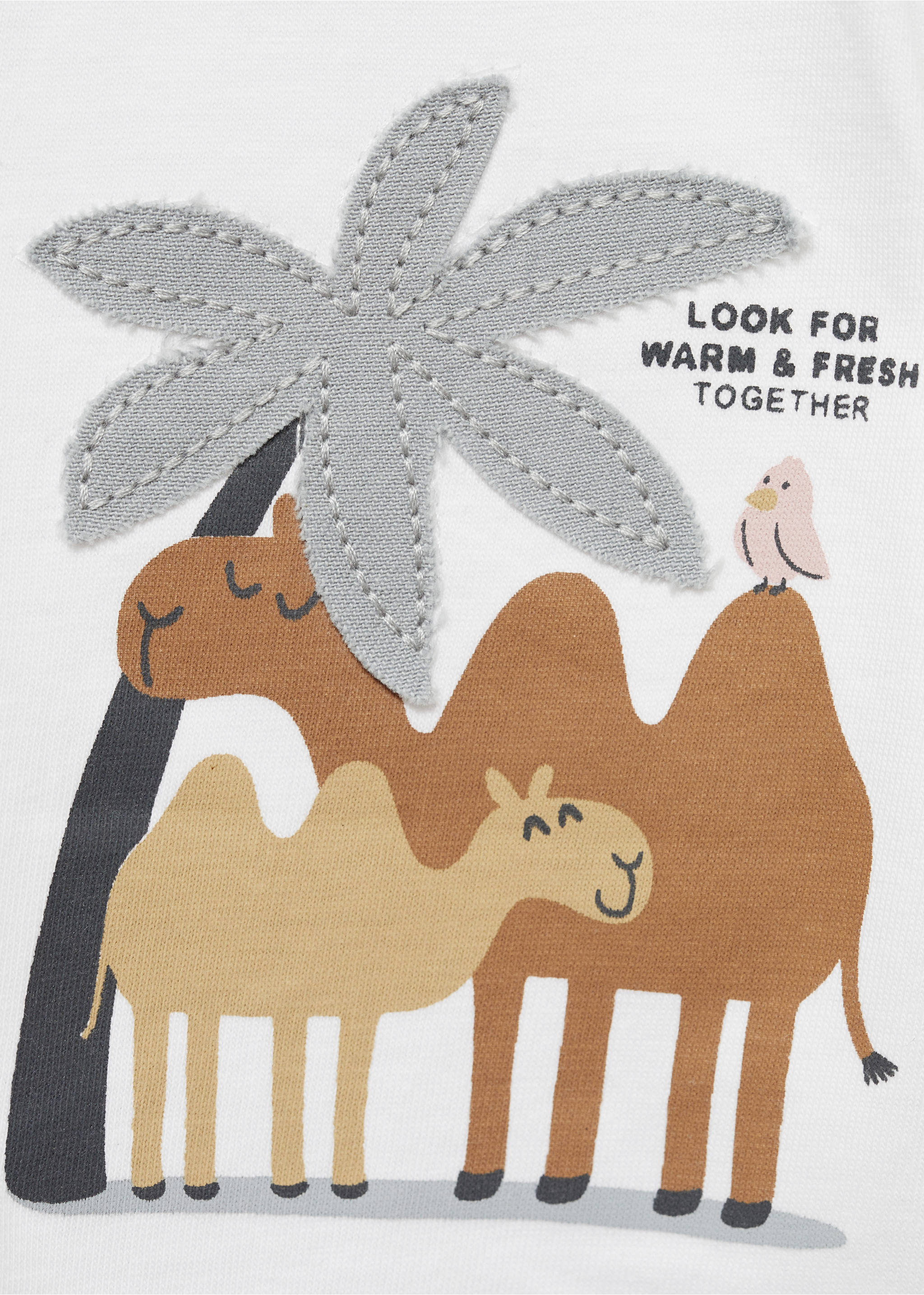 Printed cotton-blend T-shirt - Details of the article 8, Off White. Ref: 87005961-00.