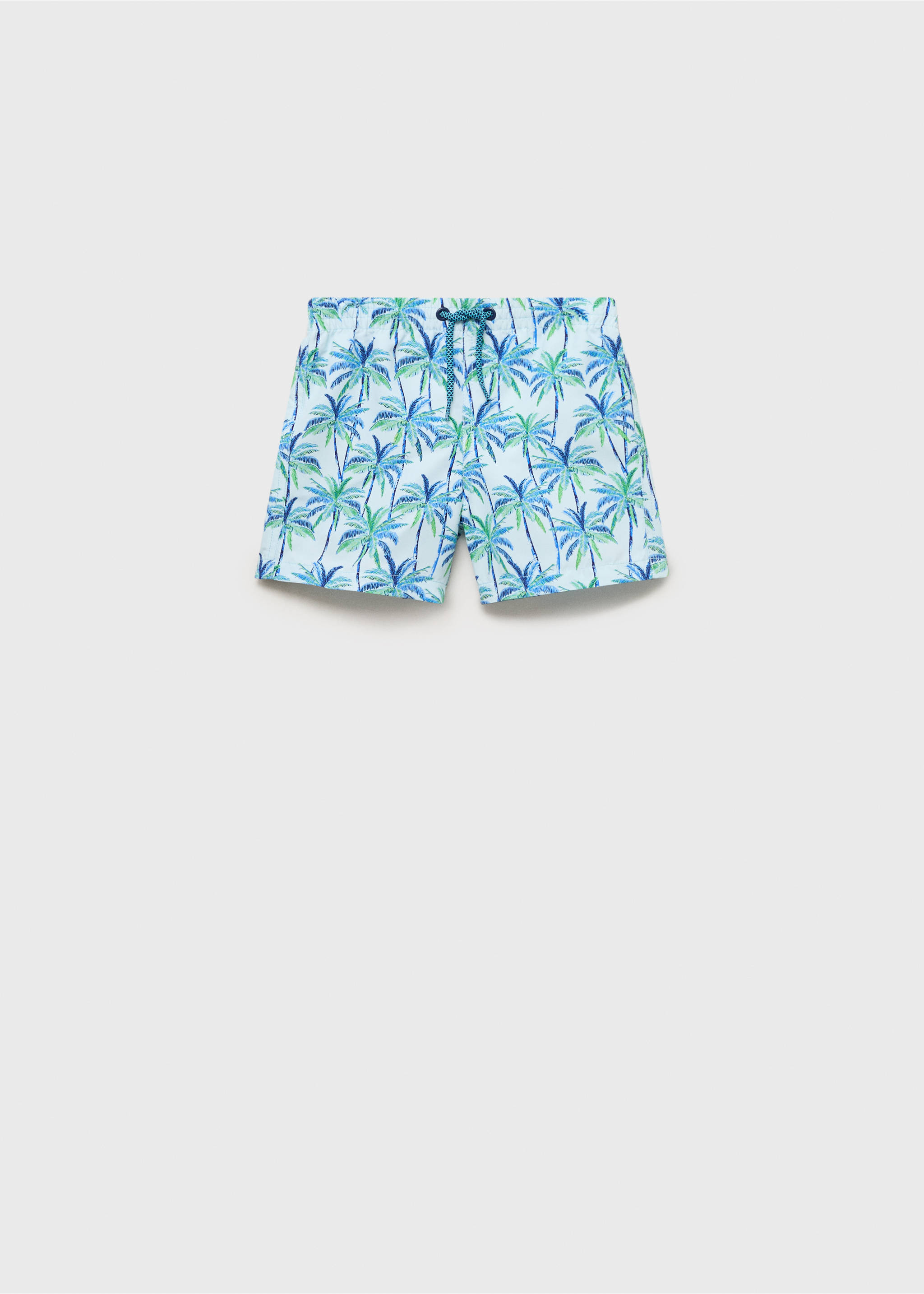 Palm trees print swimsuit trunks - Article without model, Sky Blue. Ref: 87005966-00.