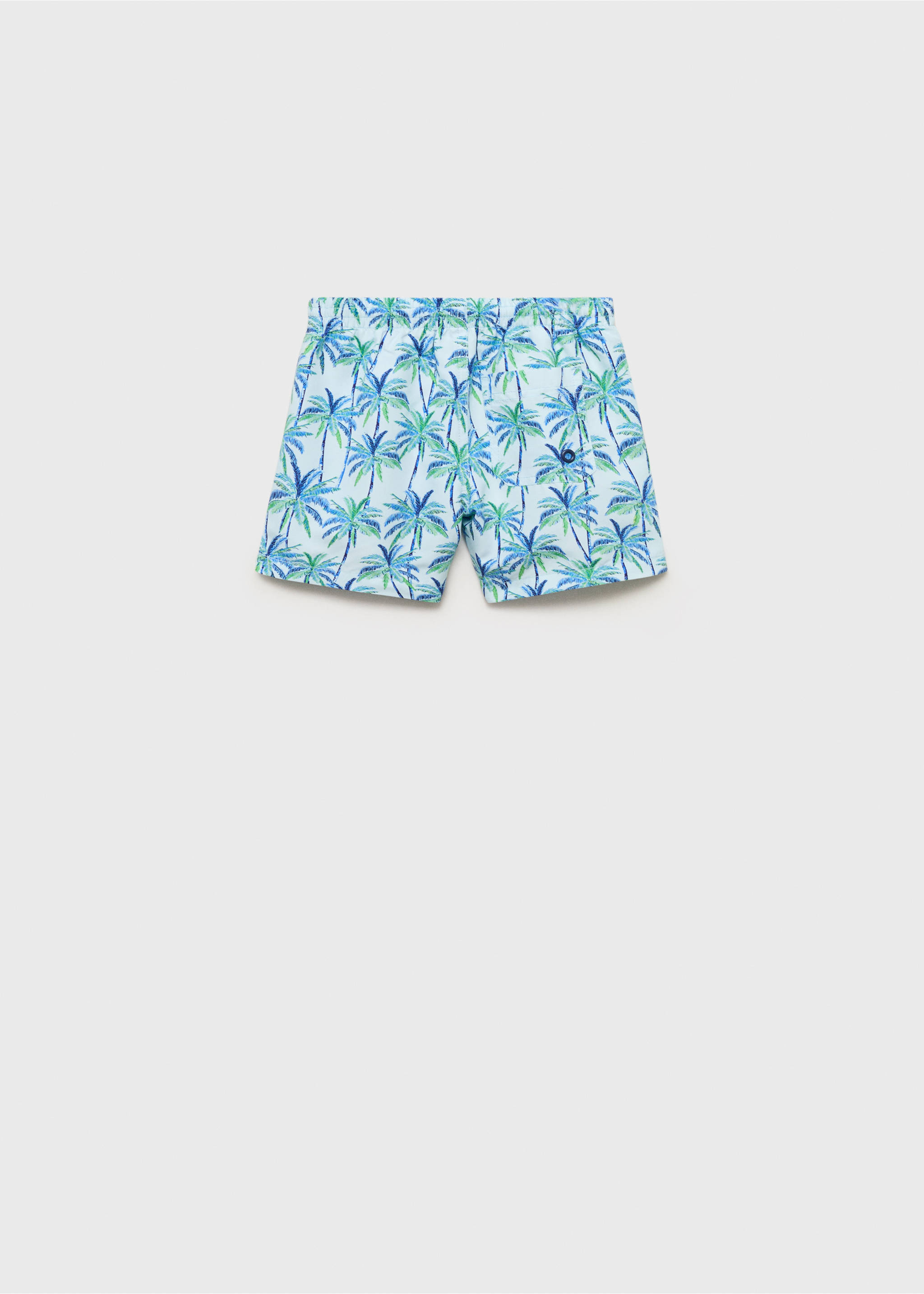 Palm trees print swimsuit trunks - Reverse of the article, Sky Blue. Ref: 87005966-00.