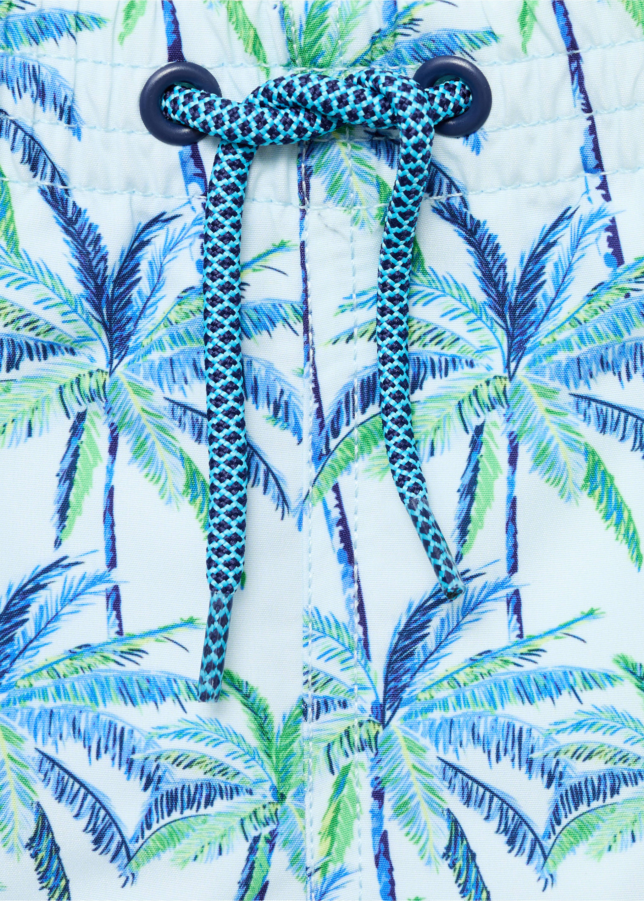 Palm trees print swimsuit trunks - Details of the article 8, Sky Blue. Ref: 87005966-00.