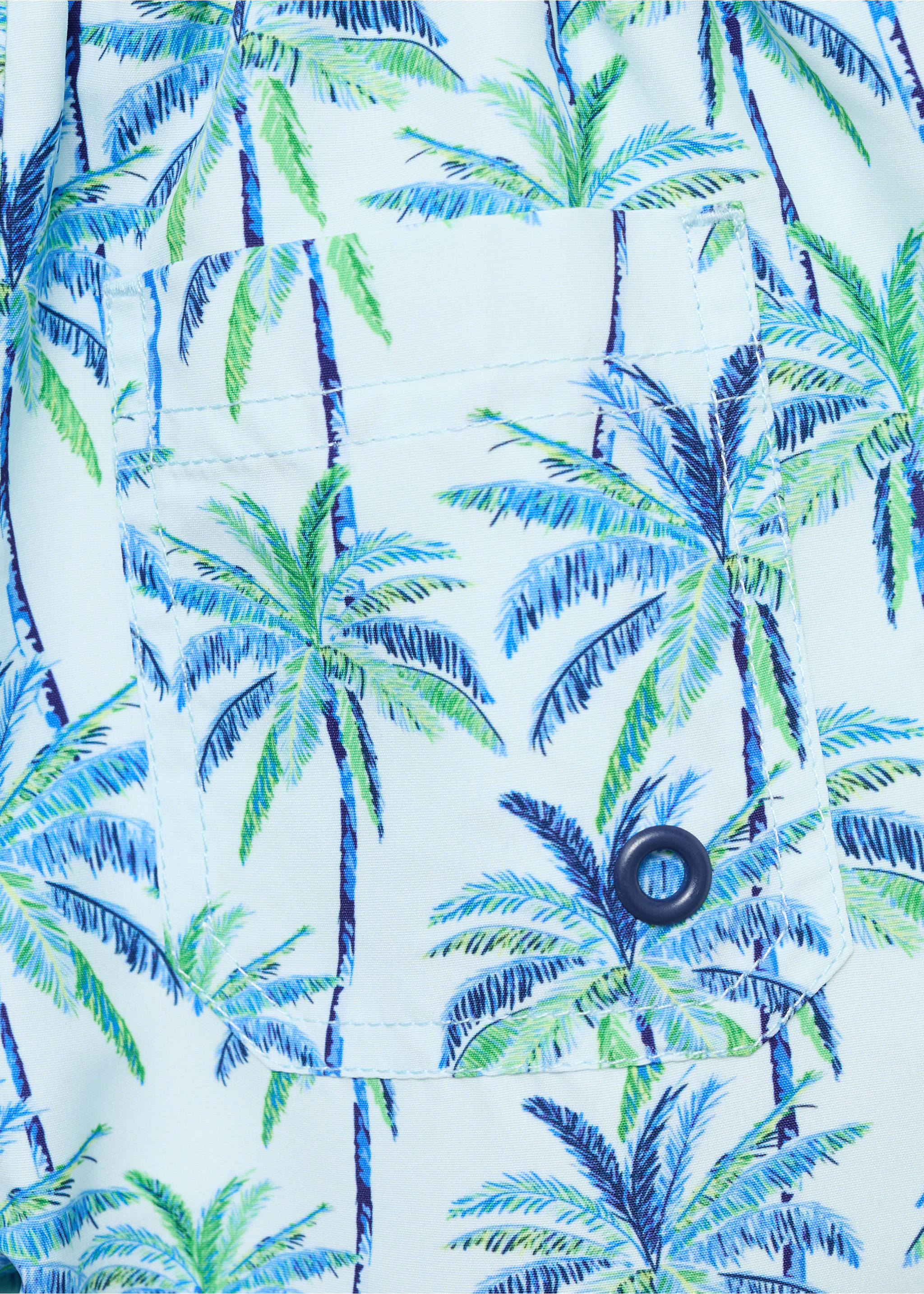 Palm trees print swimsuit trunks - Details of the article 0, Sky Blue. Ref: 87005966-00.