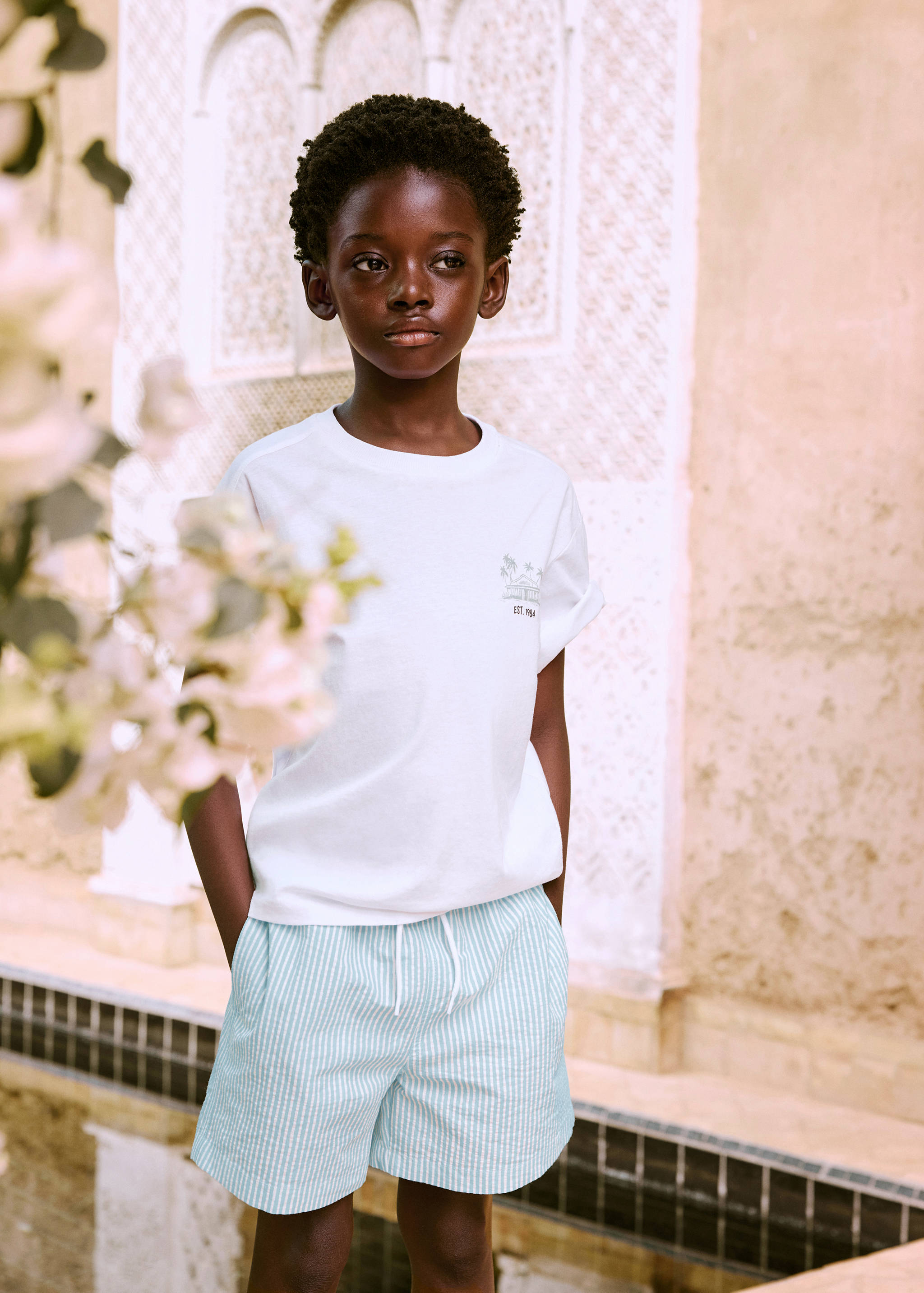 Seersucker striped swimsuit - Details of the article 5