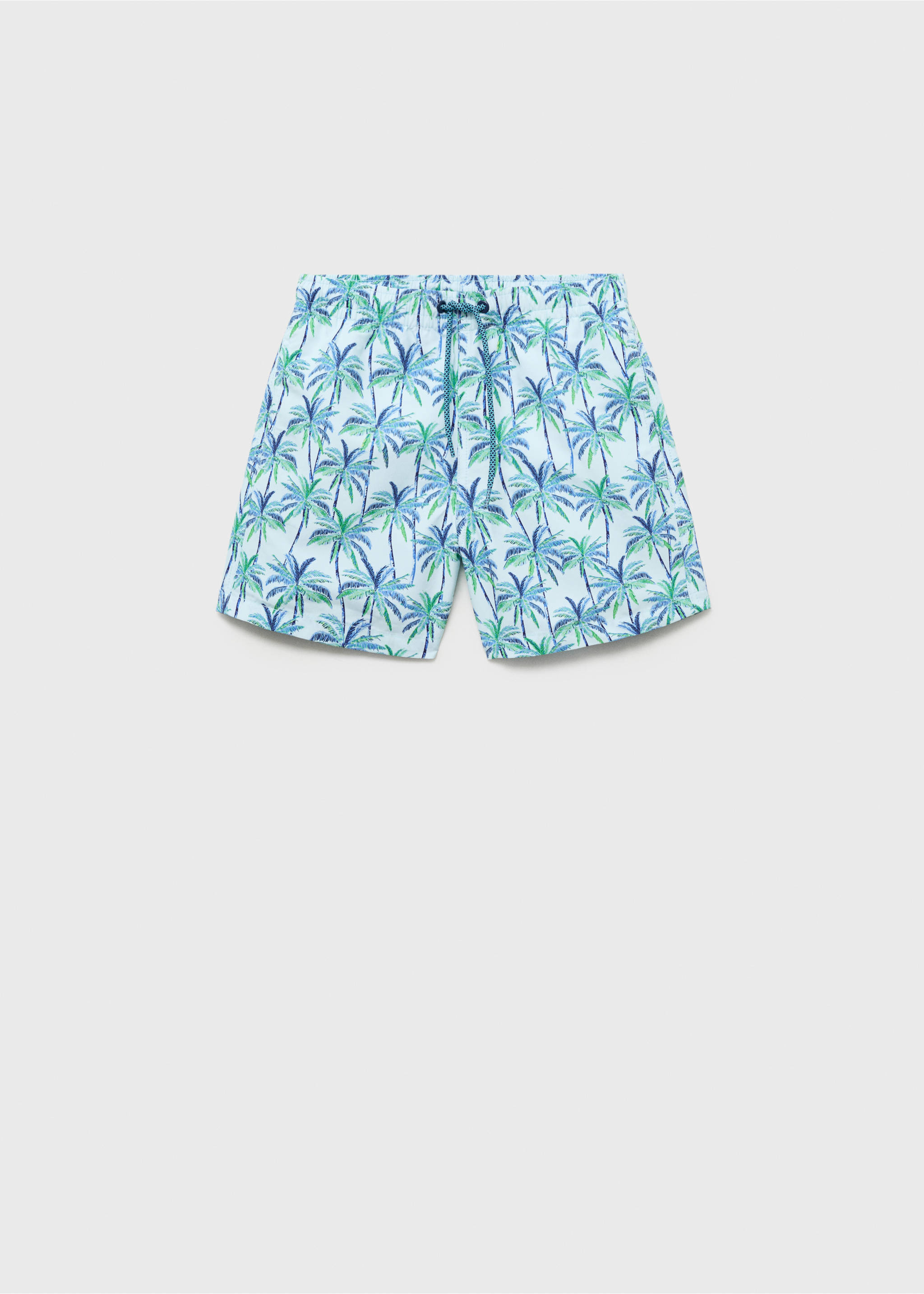 Palm trees print swimsuit trunks - Article without model, Sky Blue. Ref: 87005973-00.