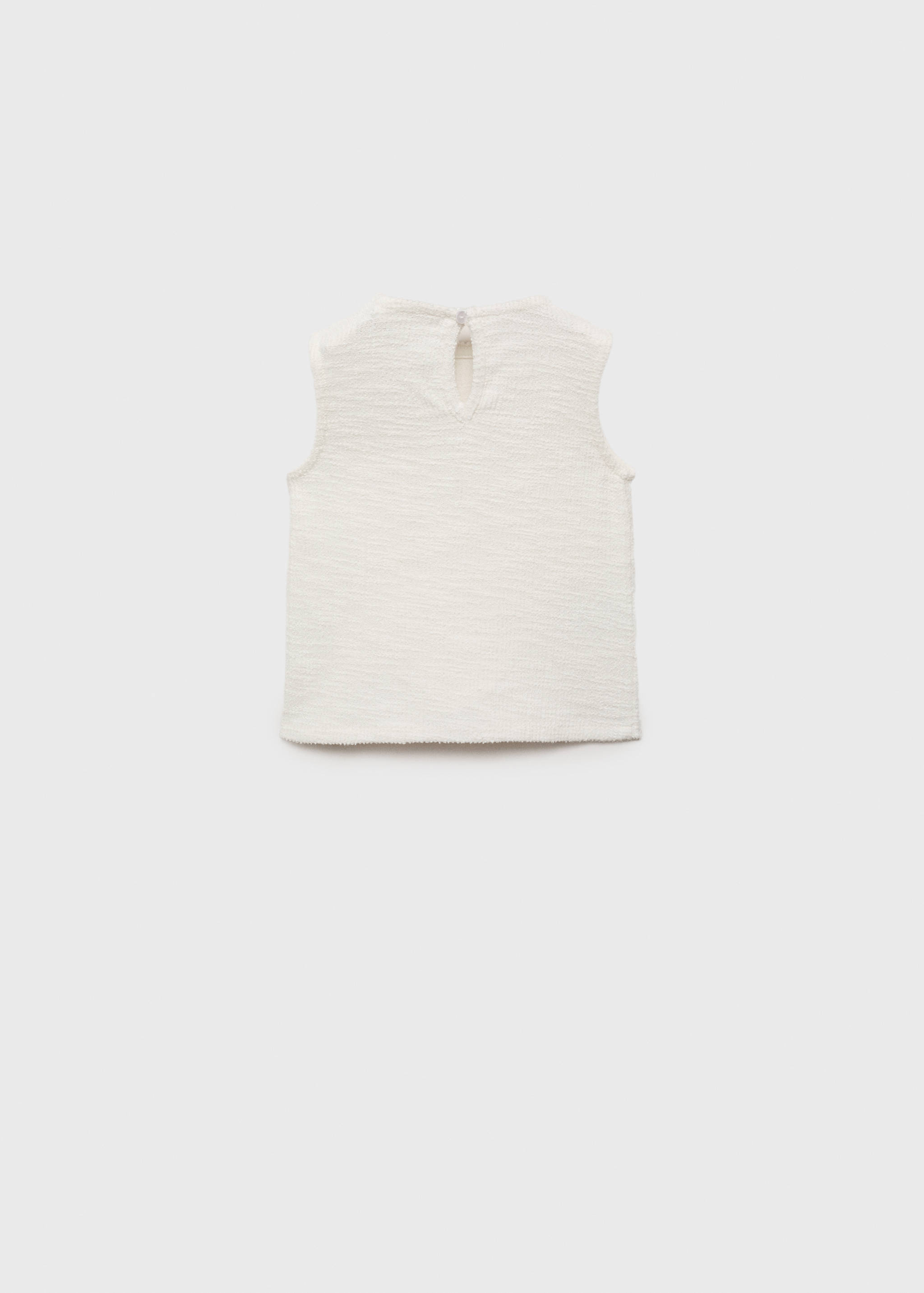 Tweed T-shirt met opening - Achterkant van het artikel