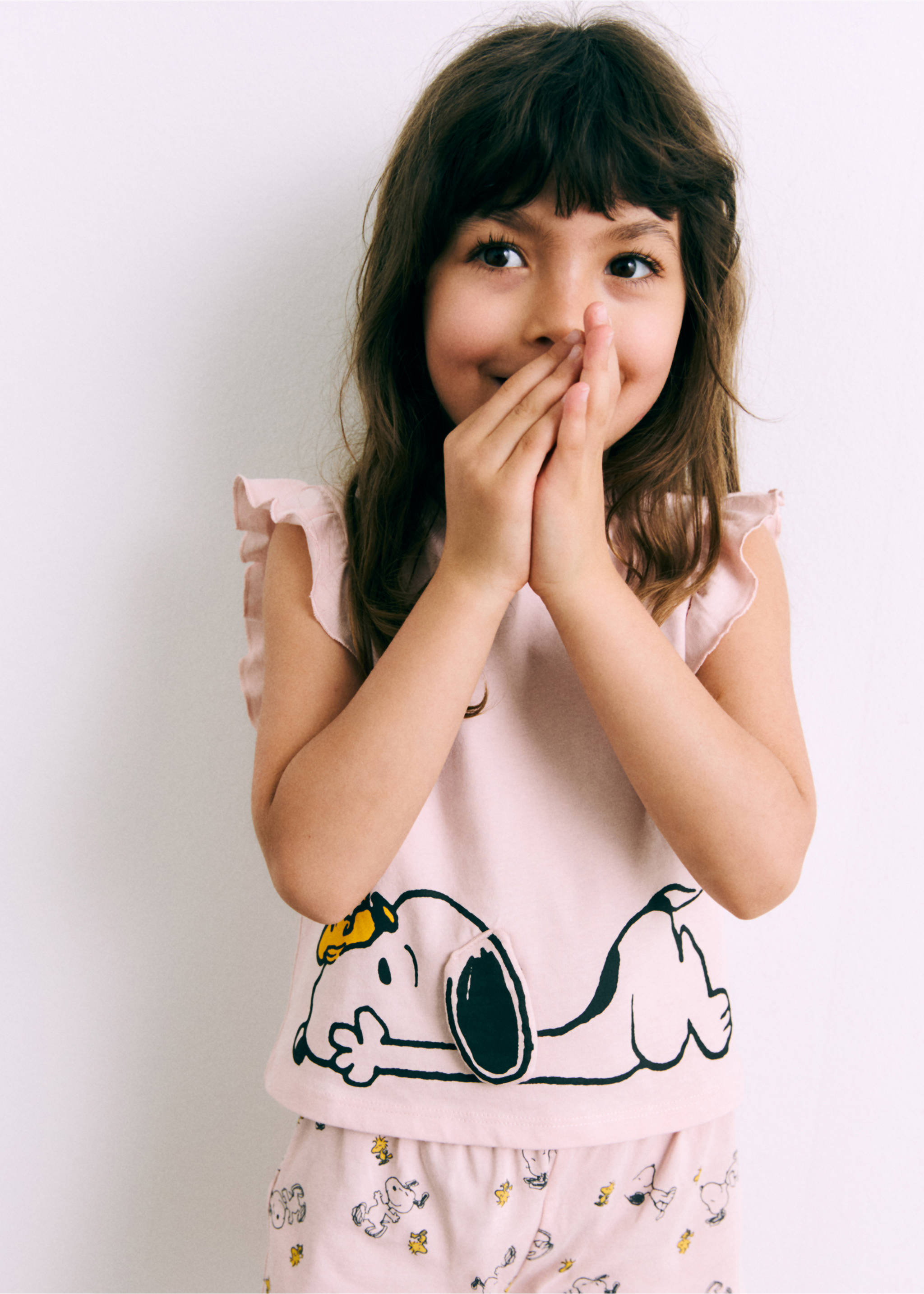 Snoopy short pyjamas - Details of the article 2, Pink. Ref: 87005983-00.