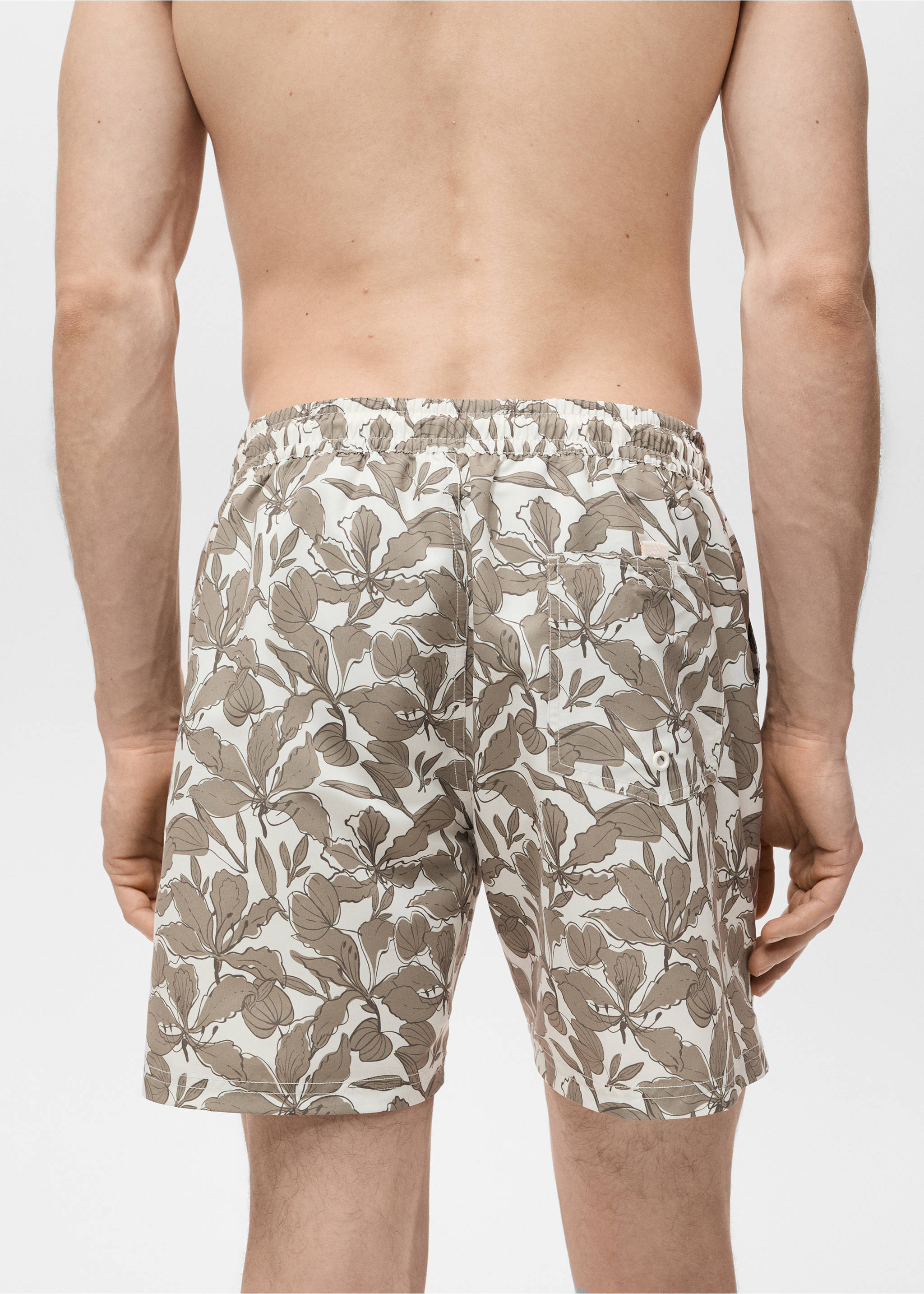 Maillot de bain imprimé floral - Détail de l'article 6, Kaki. Ref: 87005984-00.