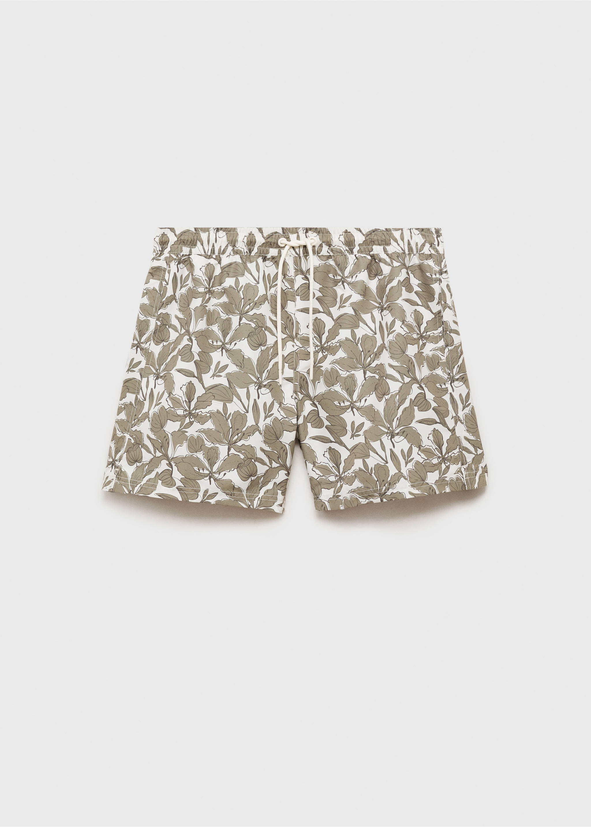 Floral print swimsuit - Article without model, Khaki. Ref: 87005984-00.