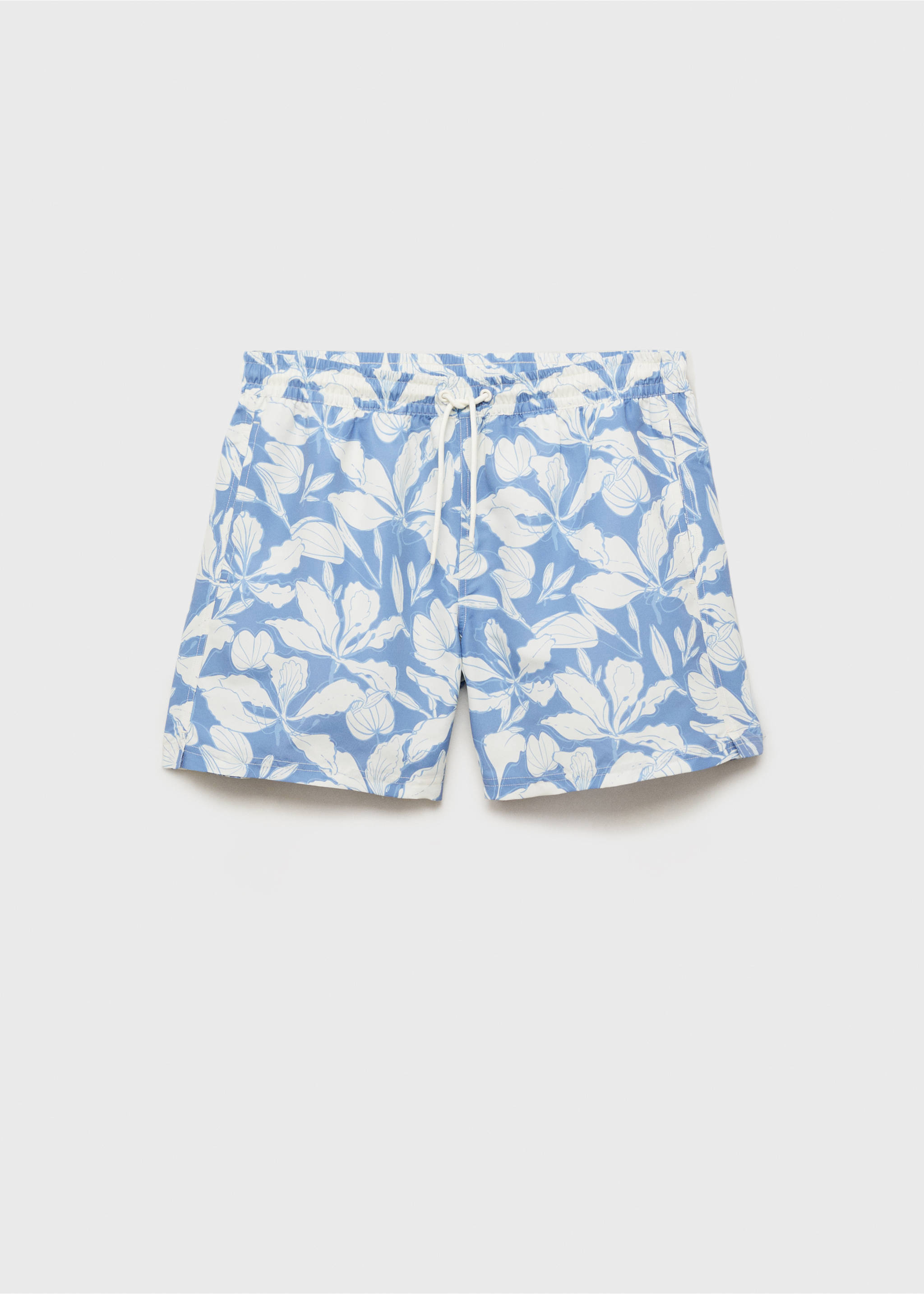 Floral print swimsuit - Article without model, Blue. Ref: 87005984-00.