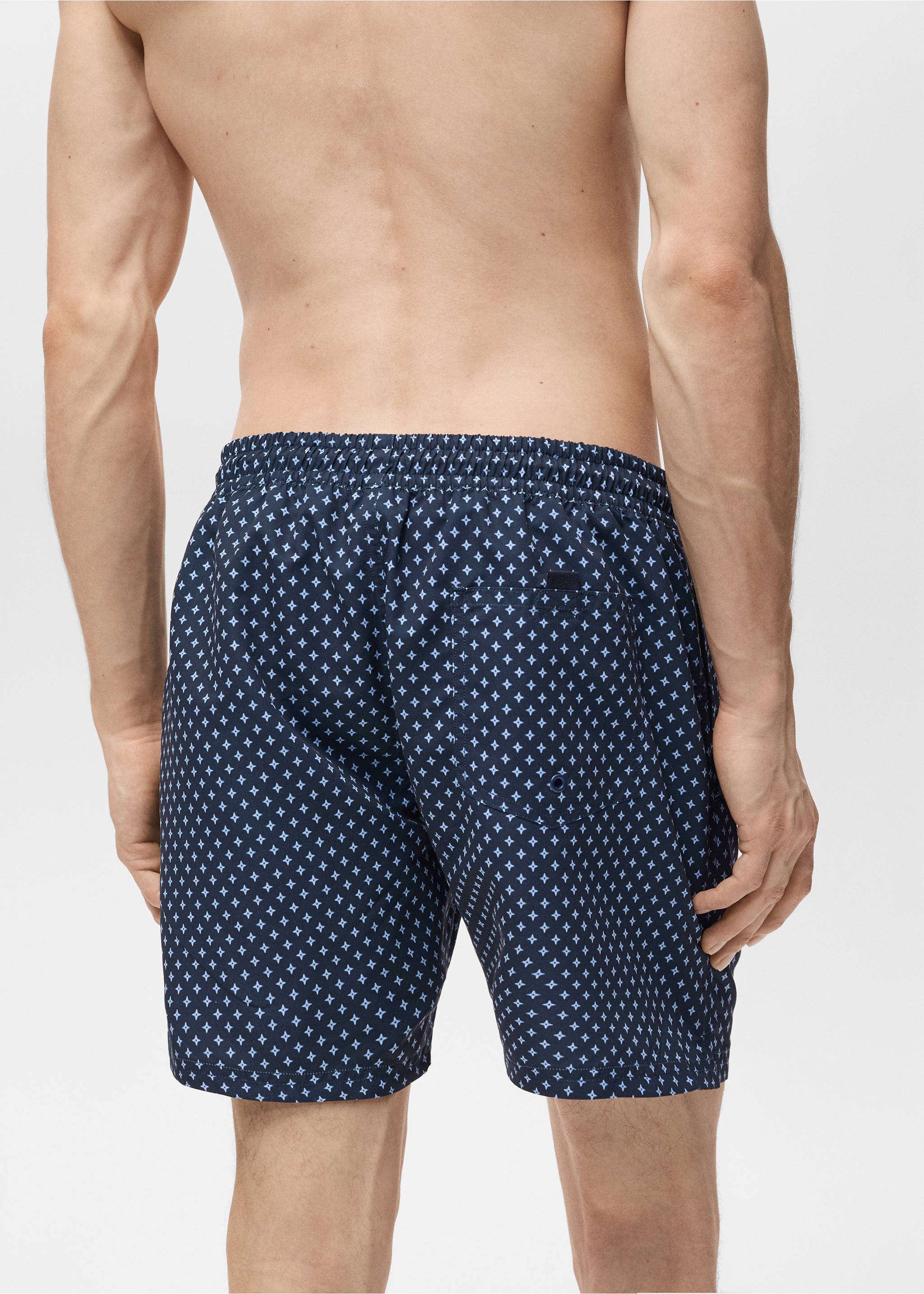 Maillot de bain imprimé géométrique - Détail de l'article 6, Bleu marine. Ref: 87005985-00.