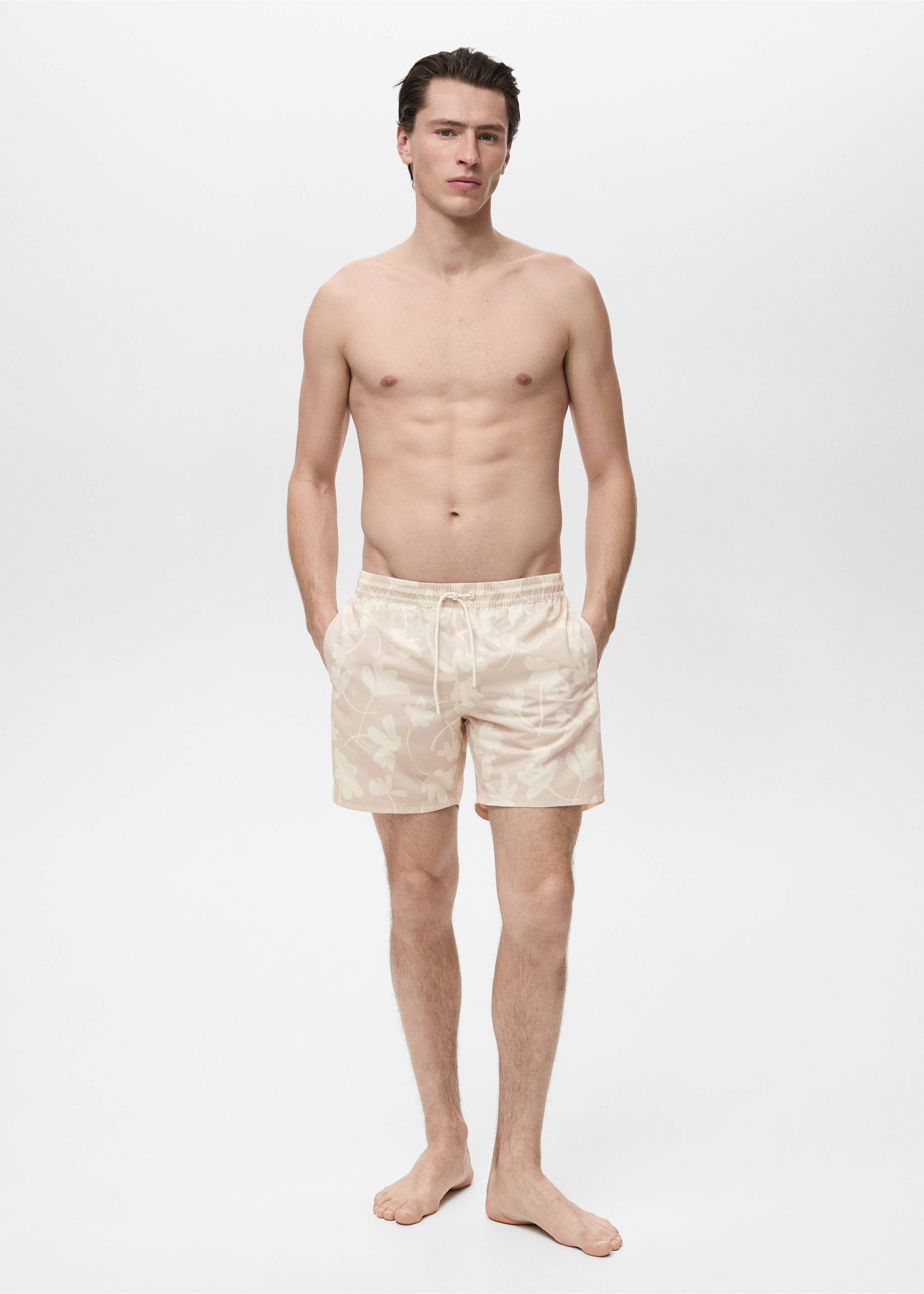 Maillot de bain imprimé floral - Détail de l'article 4, Sable. Ref: 87005986-00.