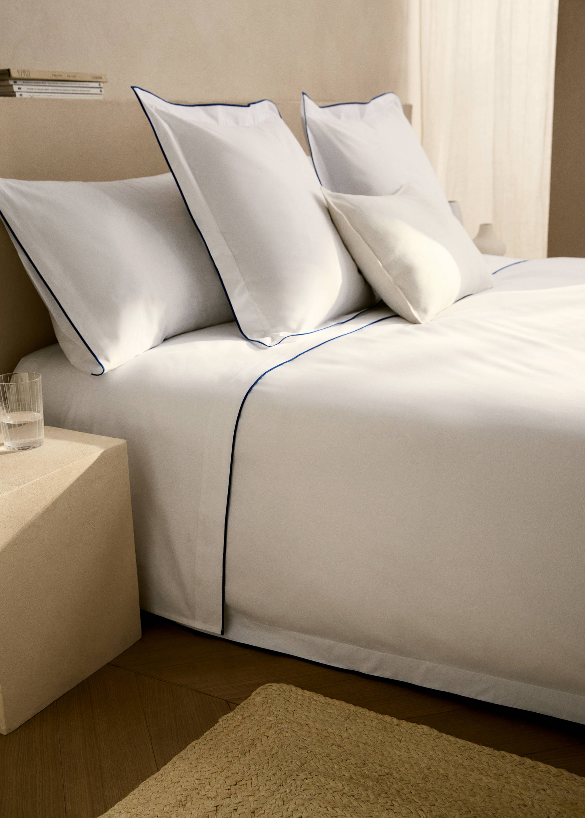 Funda nórdica algodón percal overlock contraste cama 180/200 cm - Detalle del artículo 7