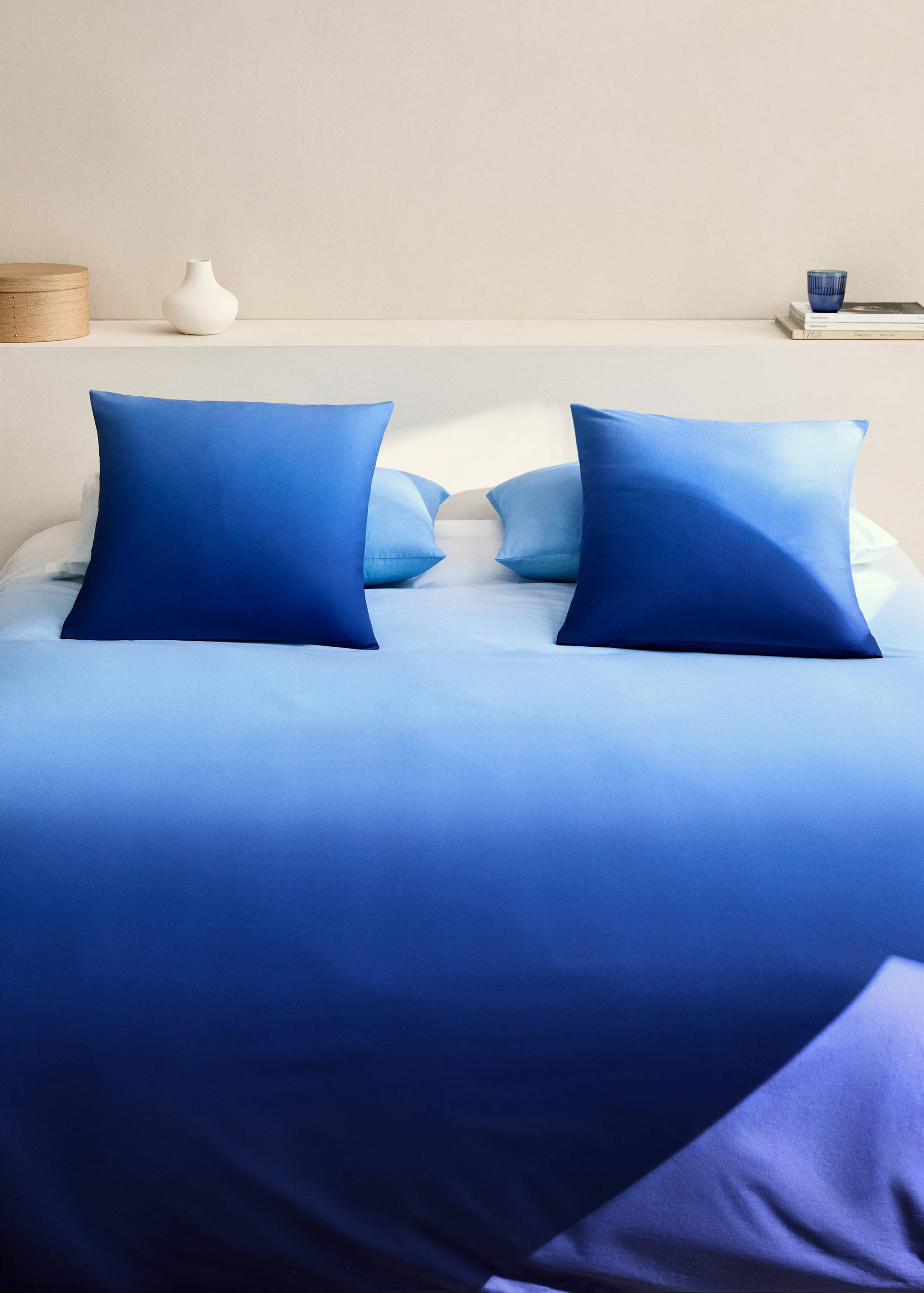 Percale cotton tie-dye duvet cover King bed - General plane