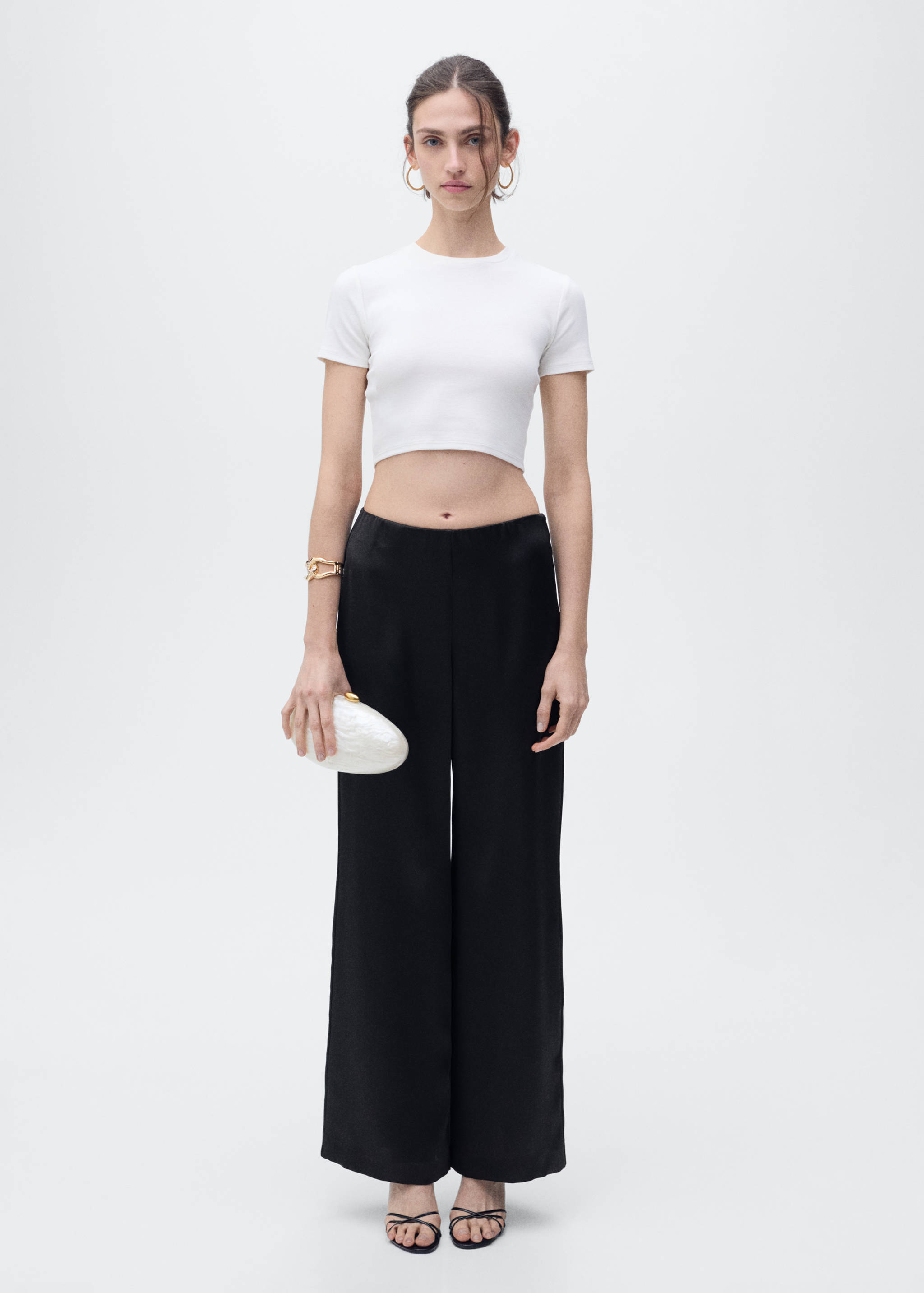 T-shirt cropped justa - Plano geral