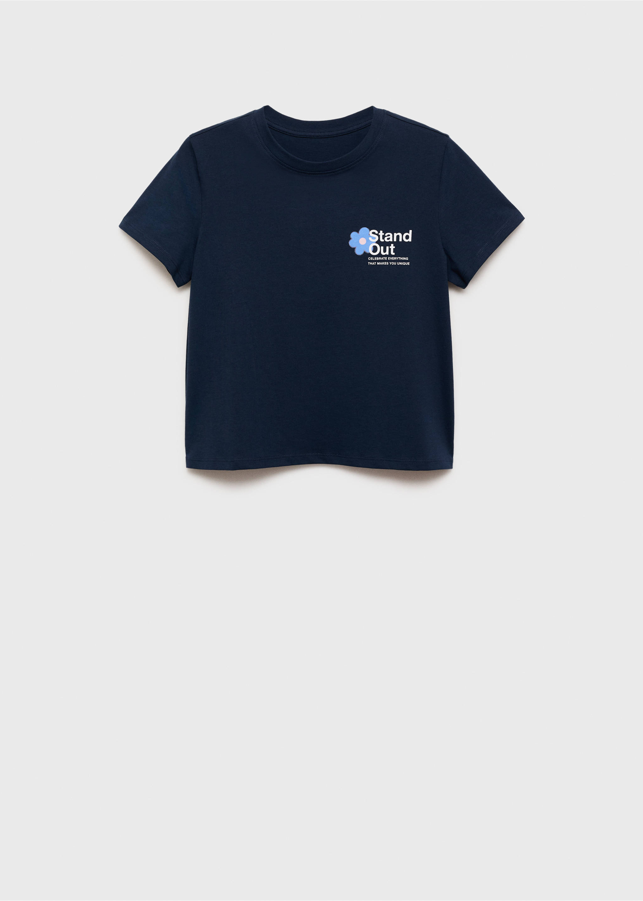 Short-sleeved printed t-shirt - Article without model, Dark Navy. Ref: 87006349-00.