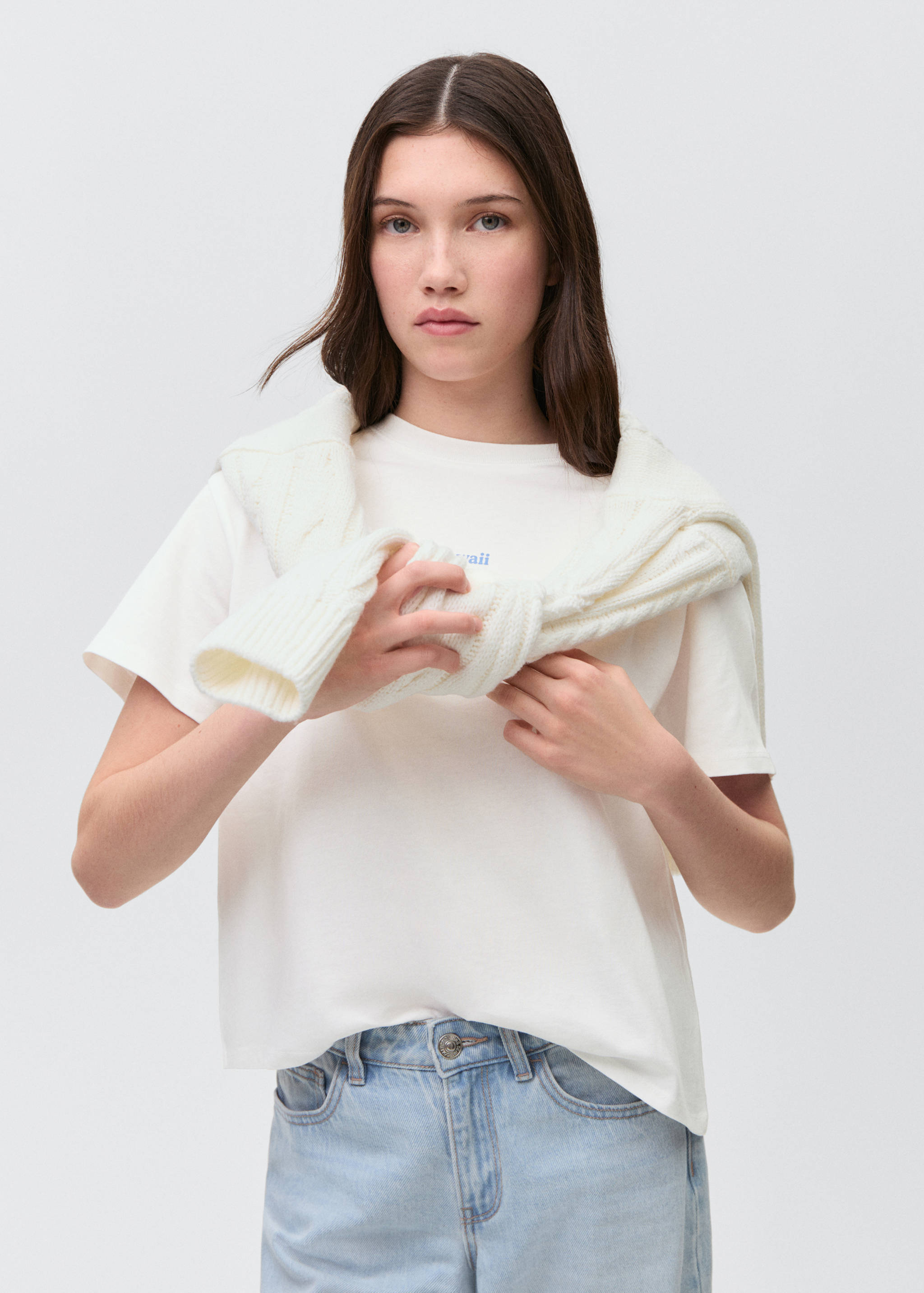 Samarreta dibuix estampat - Pla mig