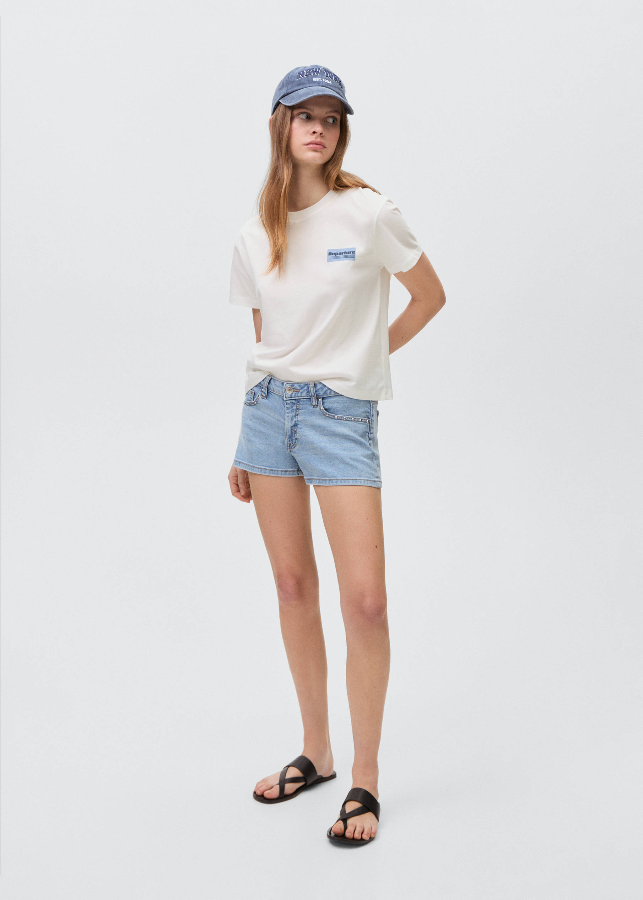 Bedrucktes Baumwoll-T-Shirt - Allgemeine Ansicht