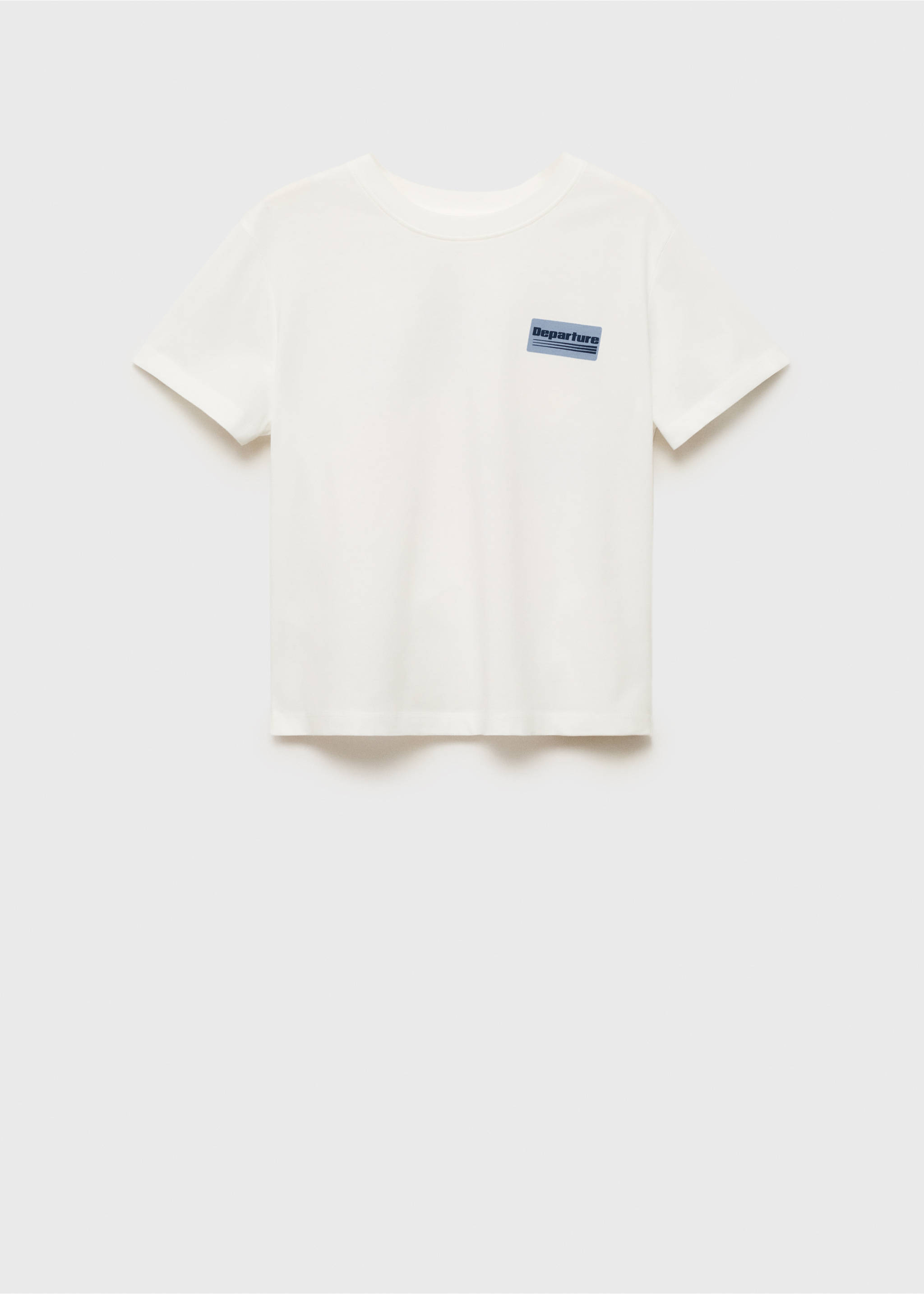Bedrucktes Baumwoll-T-Shirt - Artikel ohne Model, Cremeweiß. Ref: 87006351-00.