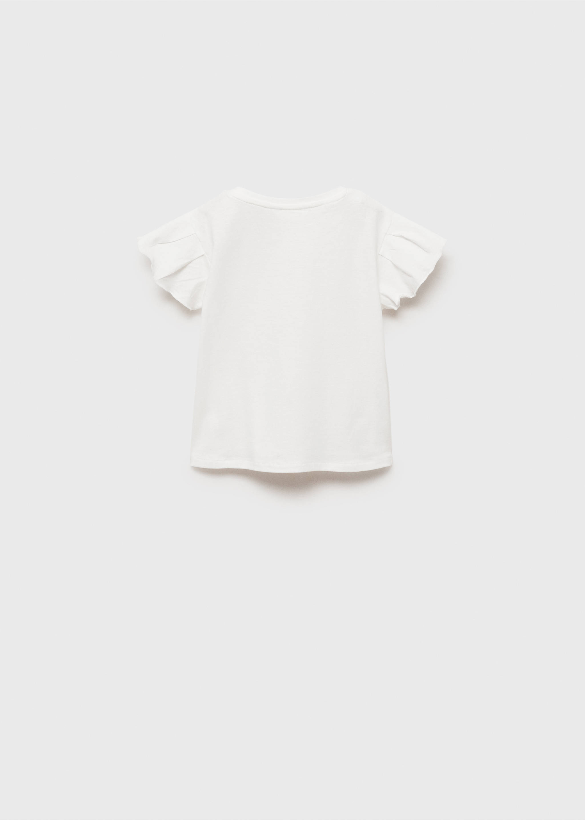 Short-sleeved cotton t-shirt - Reverse of the article, Off White. Ref: 87006353-00.