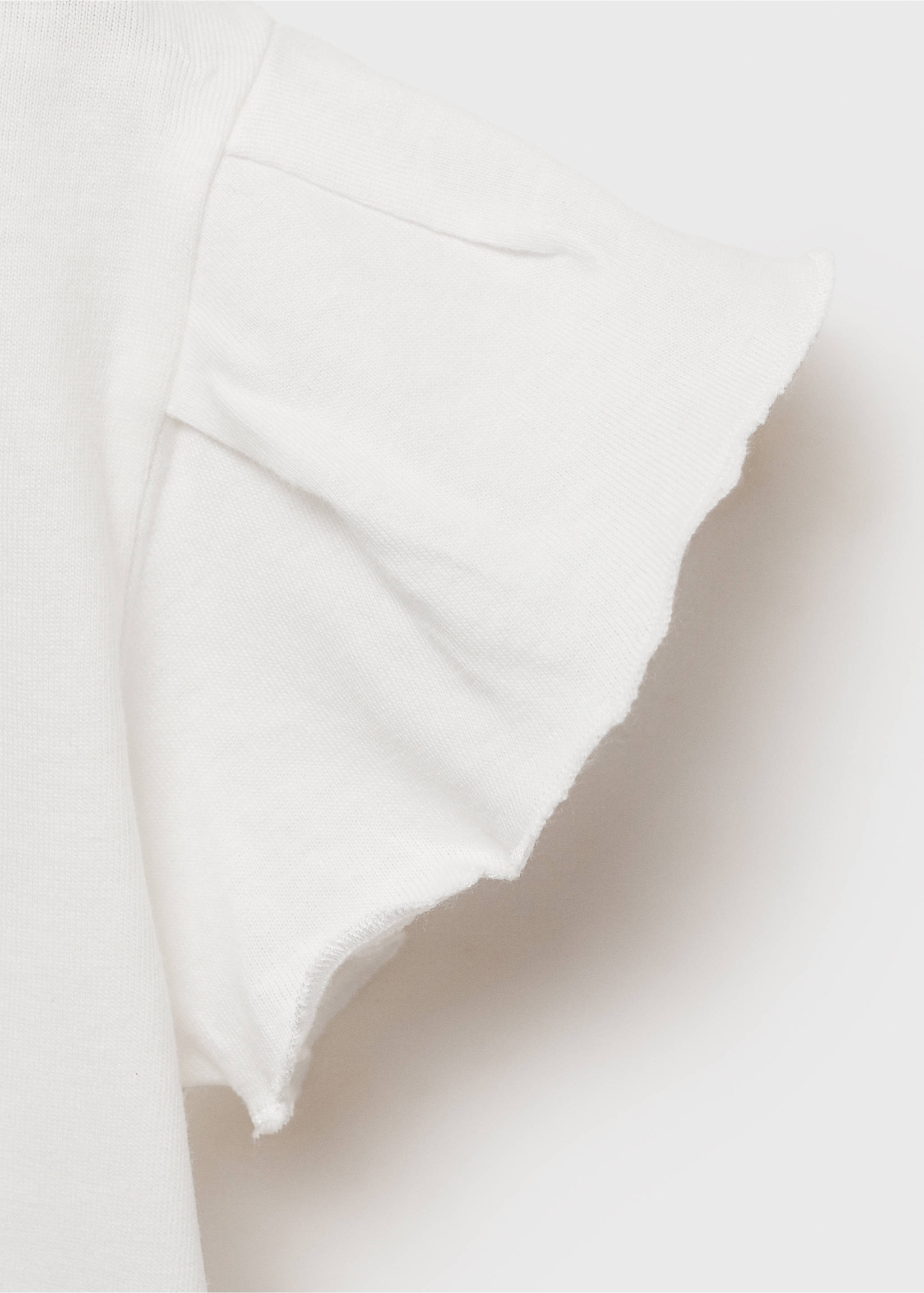 Short-sleeved cotton t-shirt - Details of the article 8, Off White. Ref: 87006353-00.