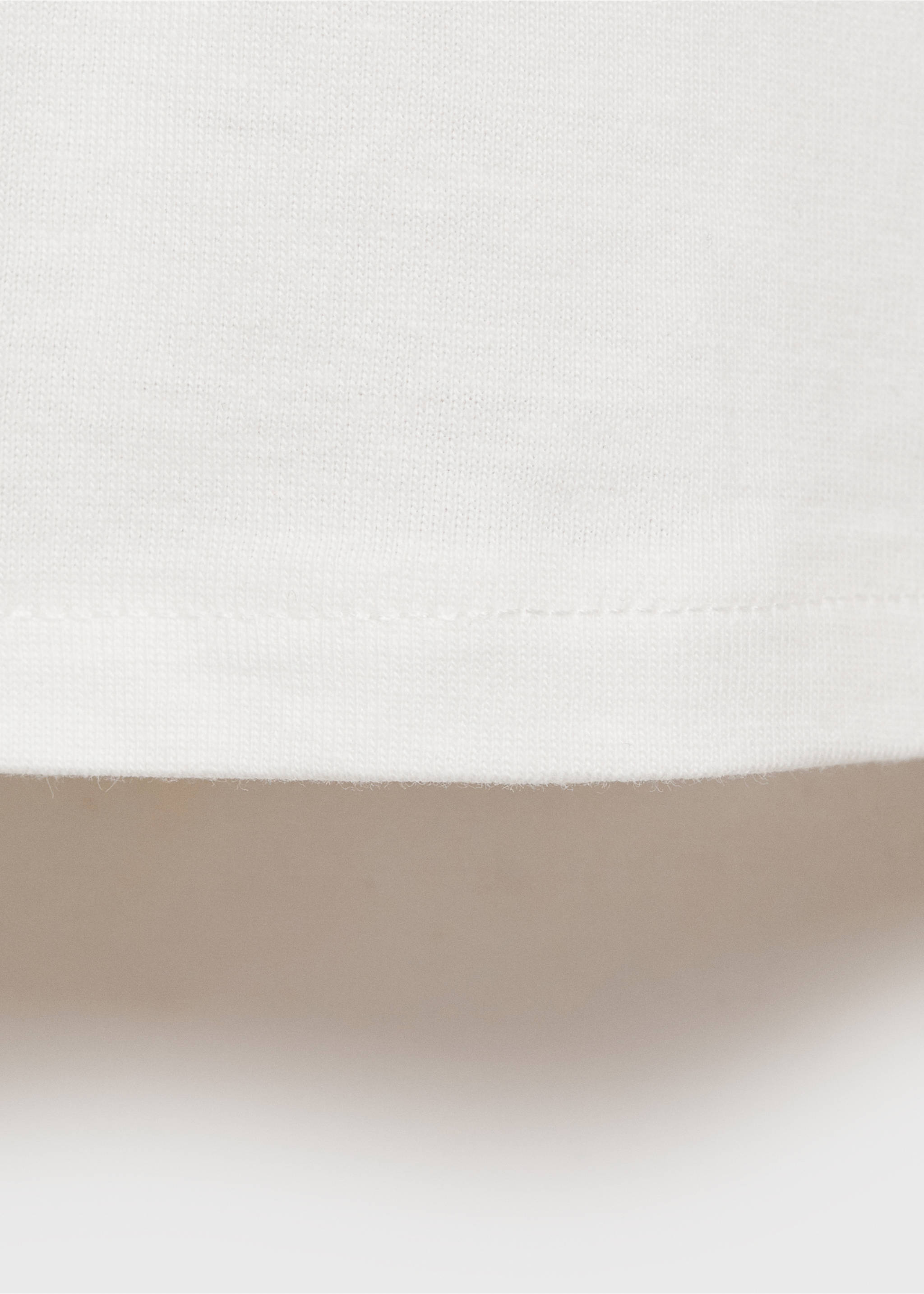 Short-sleeved cotton t-shirt - Details of the article 0, Off White. Ref: 87006353-00.