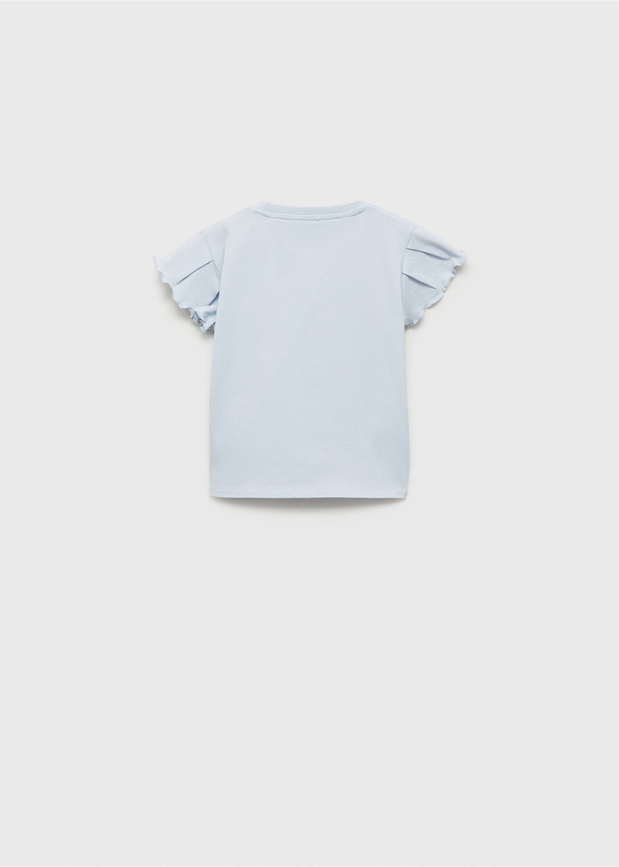 Short-sleeved cotton t-shirt - Reverse of the article, Sky Blue. Ref: 87006353-00.