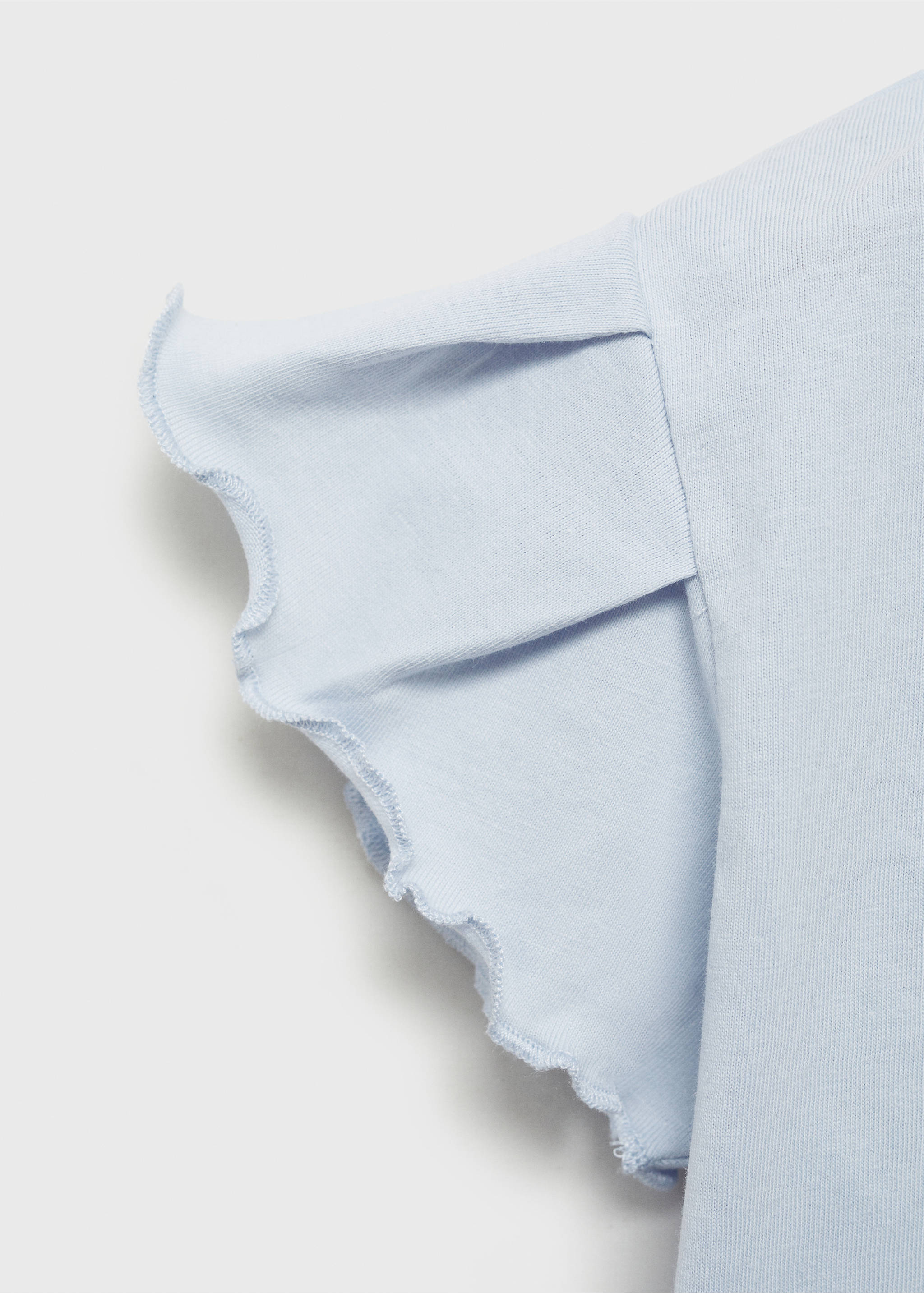 Short-sleeved cotton t-shirt - Details of the article 8, Sky Blue. Ref: 87006353-00.