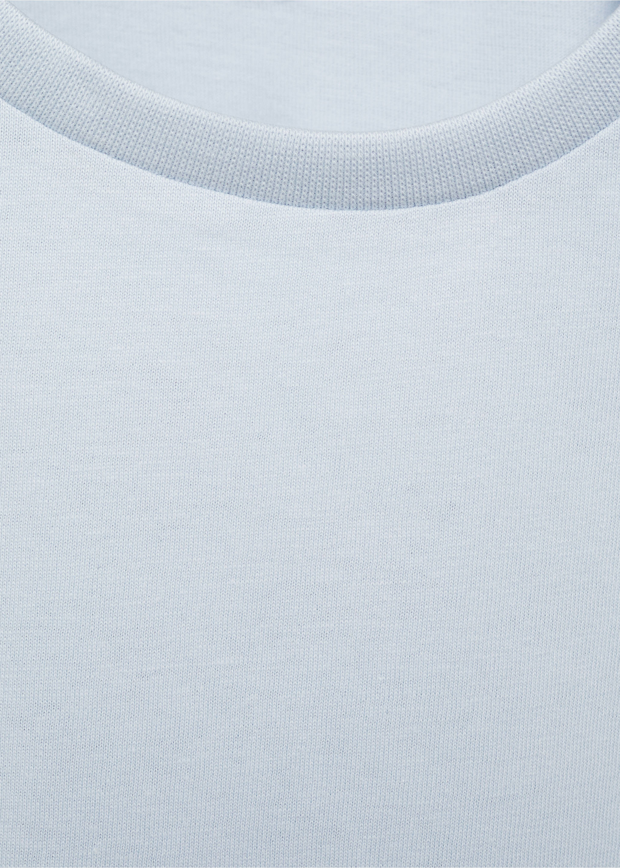 Short-sleeved cotton t-shirt - Details of the article 0, Sky Blue. Ref: 87006353-00.