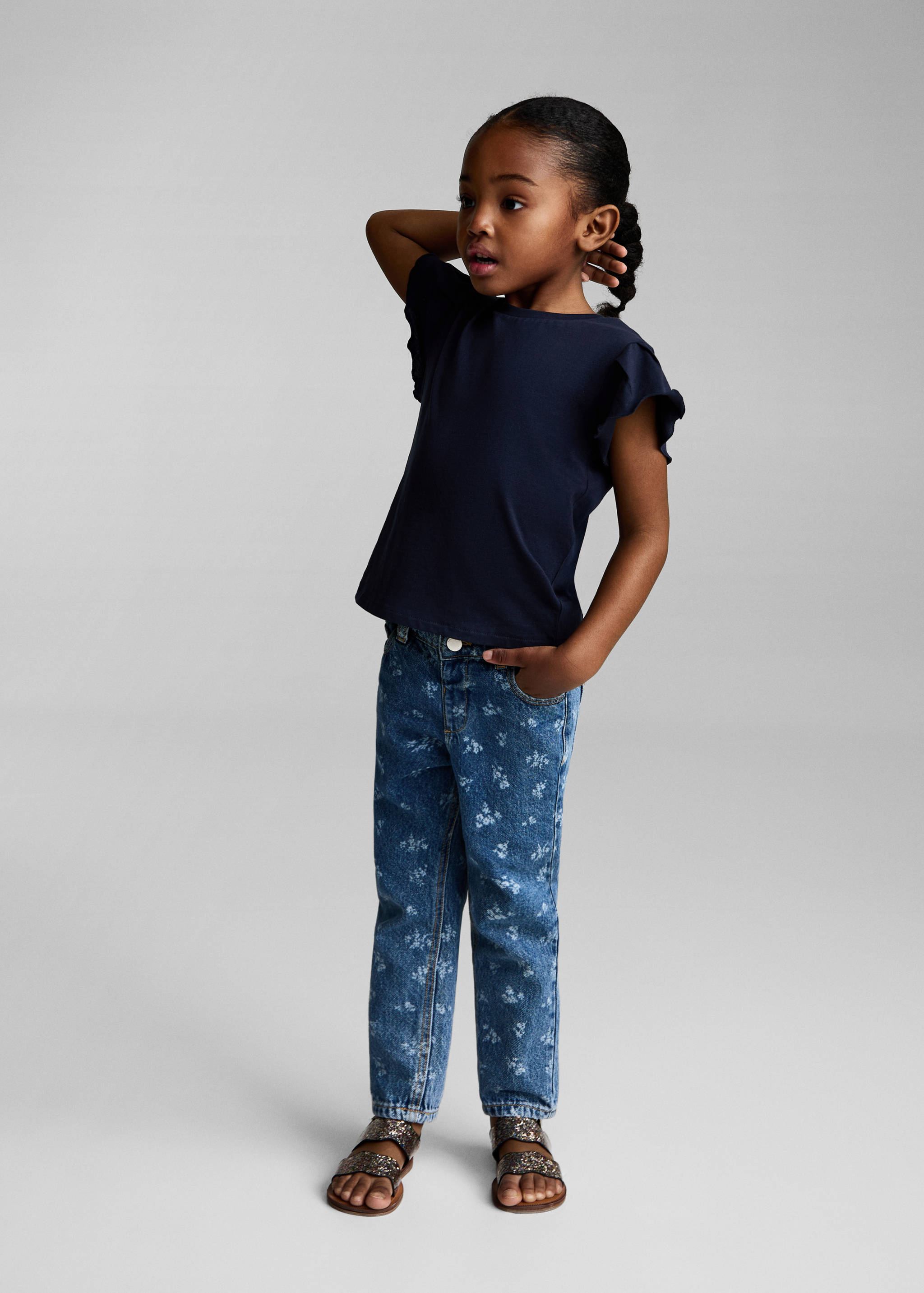 Katoenen T-shirt met korte mouwen - Overzichtstekening