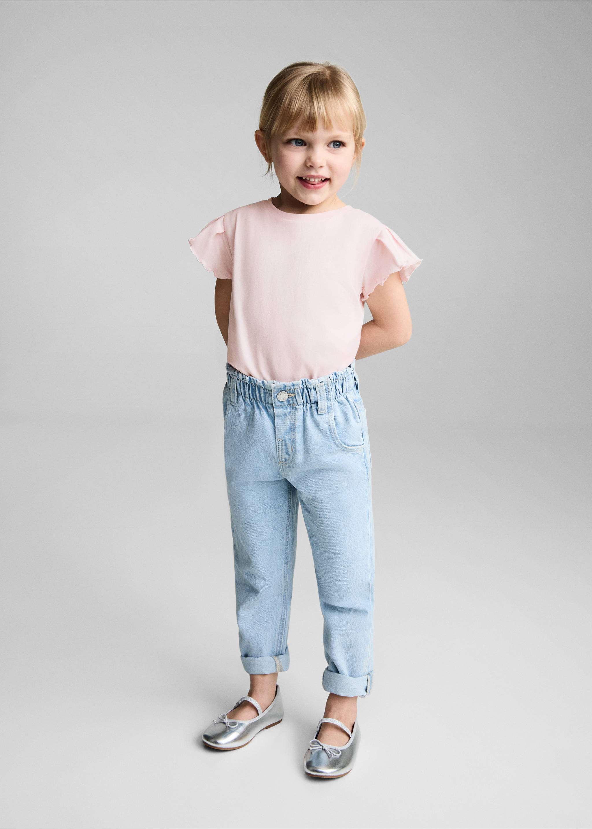 Katoenen T-shirt met korte mouwen - Overzichtstekening, Roze. Ref: 87006353-00.