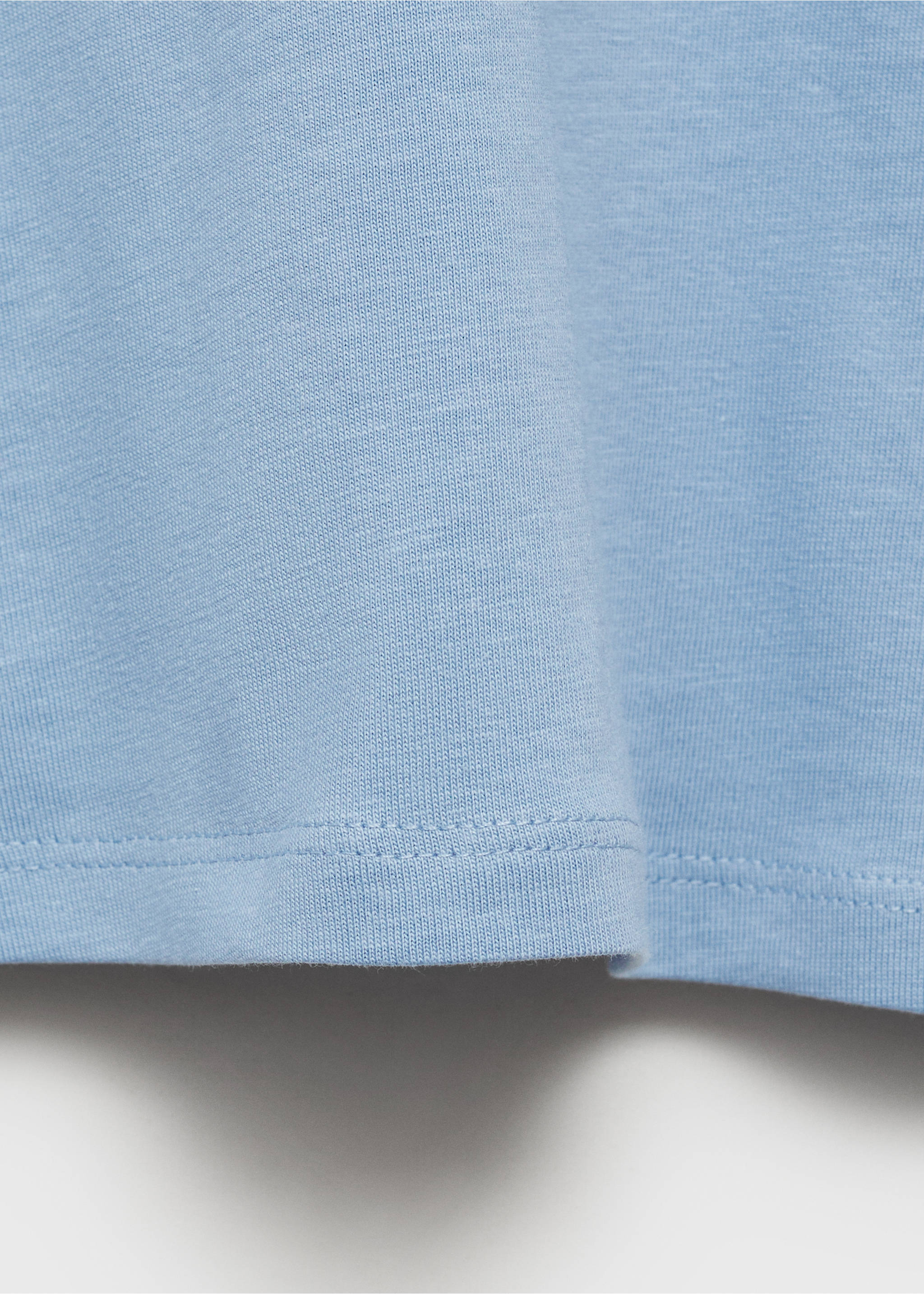 Cut-out t-shirt - Details of the article 0, Sky Blue. Ref: 87006354-00.