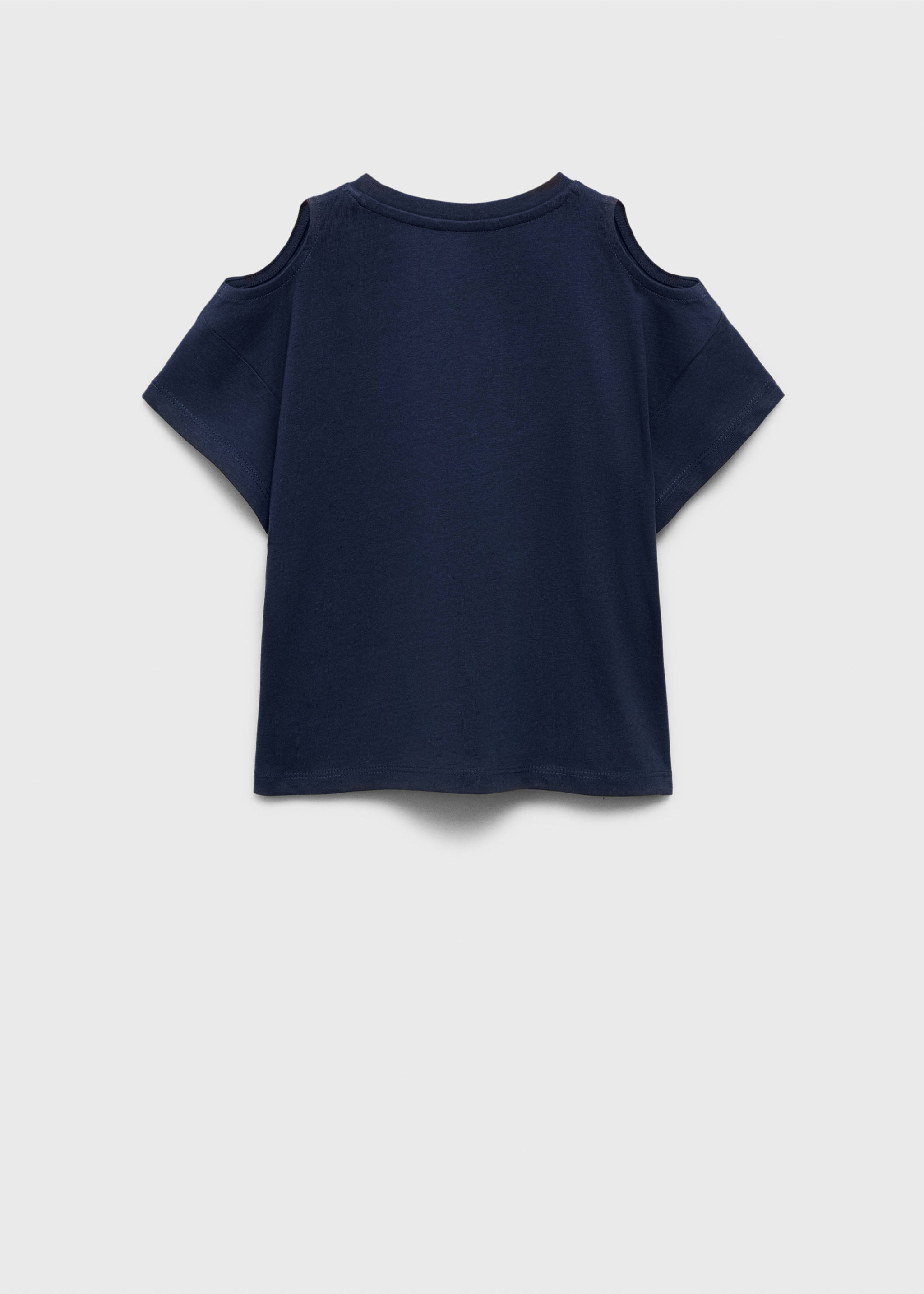 T-shirt cut out - Verso de l’article, Bleu marine foncé. Ref: 87006354-00.