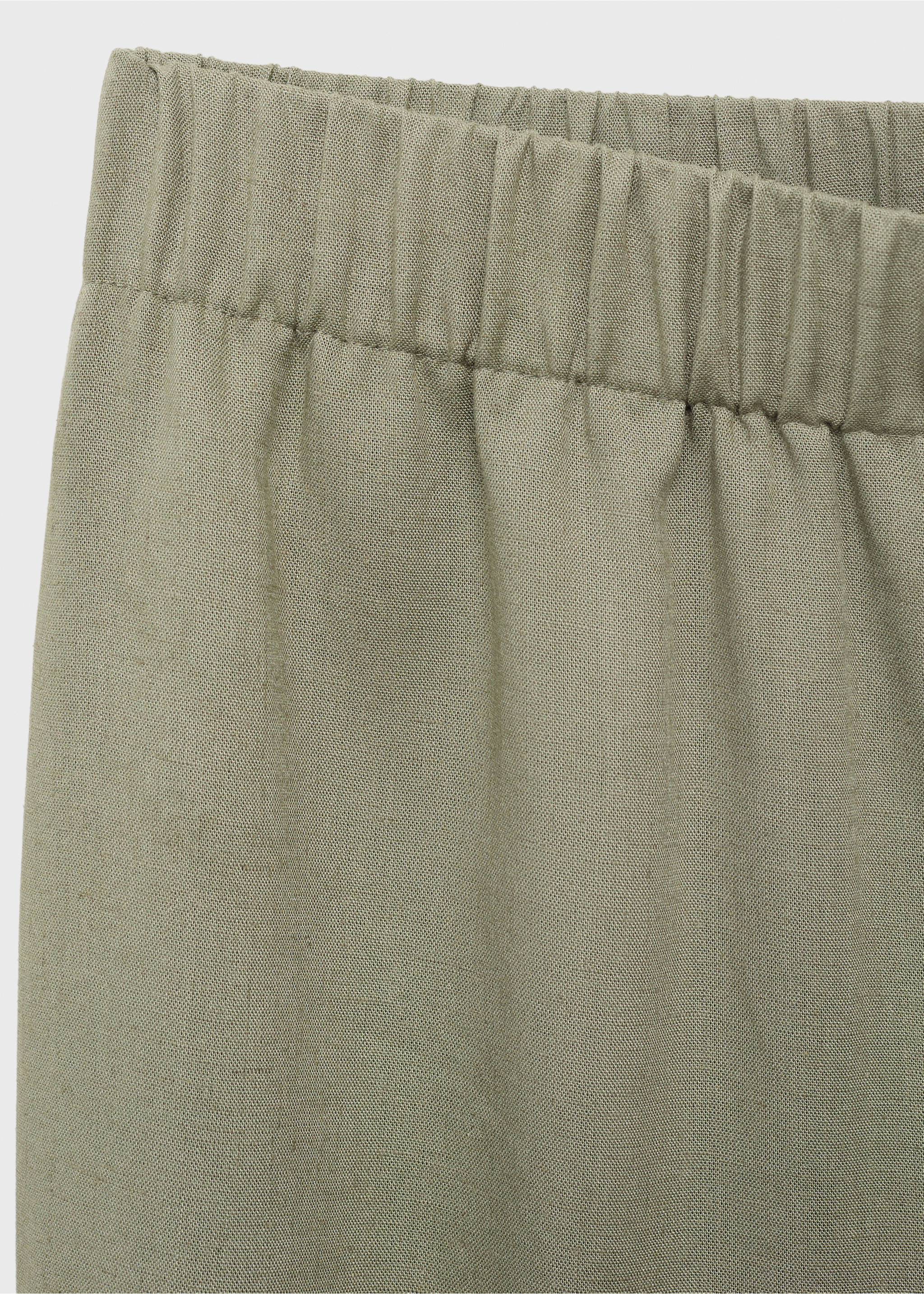 Gerade Leinenhose - Detail des Artikels 8, Khaki. Ref: 87006356-00.