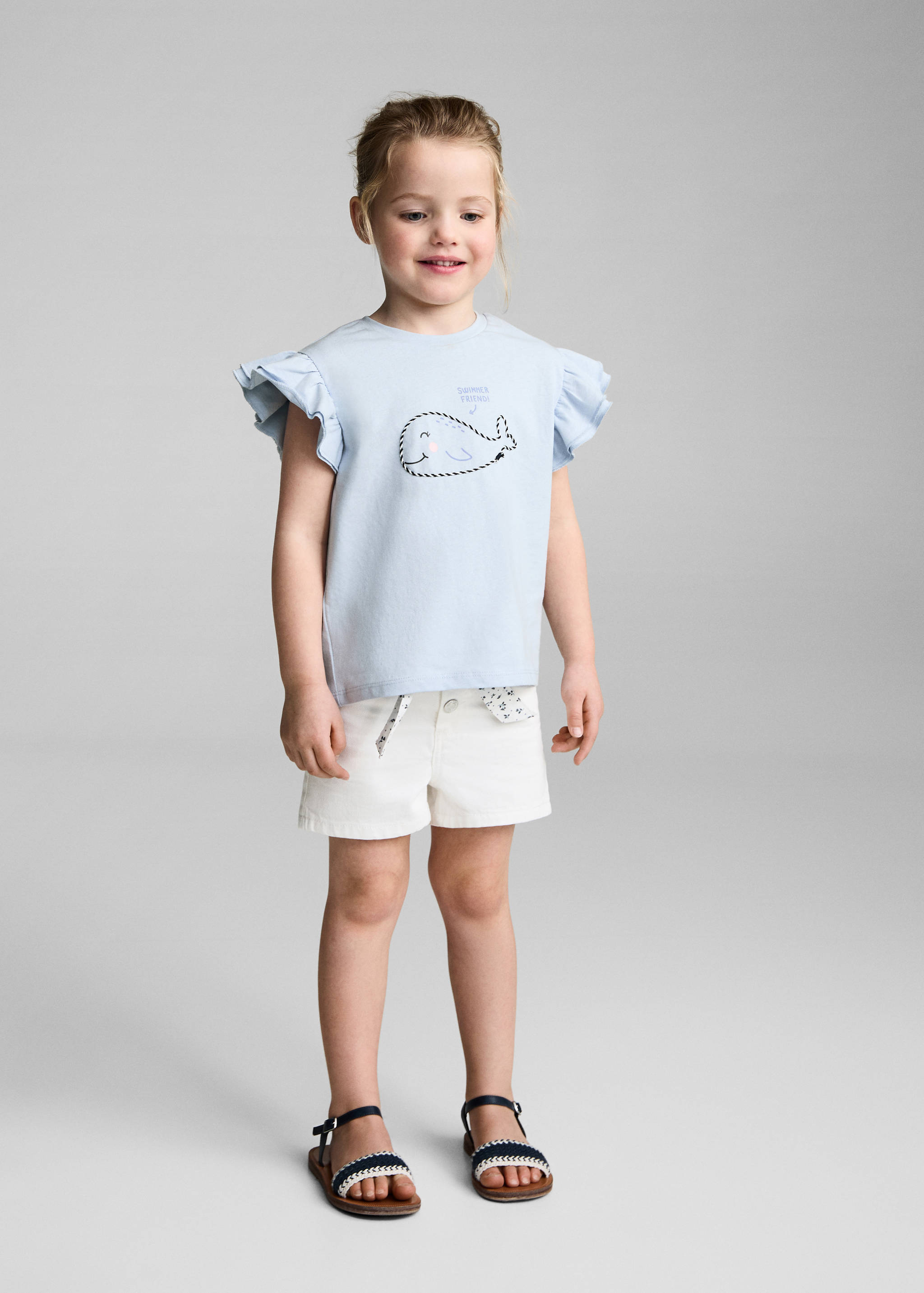T-shirt brodé volants - Plan général