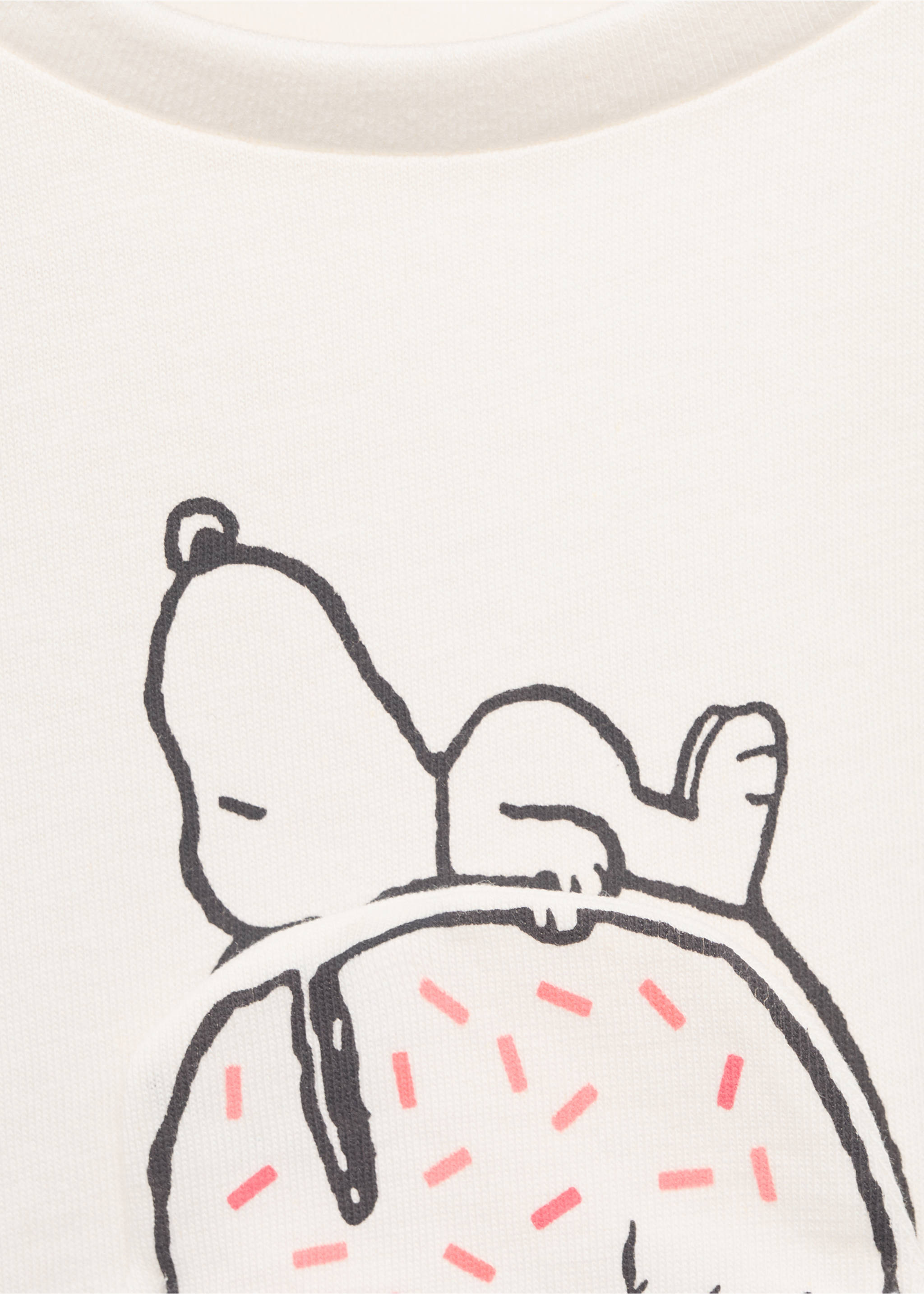 Snoopy printed t-shirt - Details of the article 0, Off White. Ref: 87006364-00.